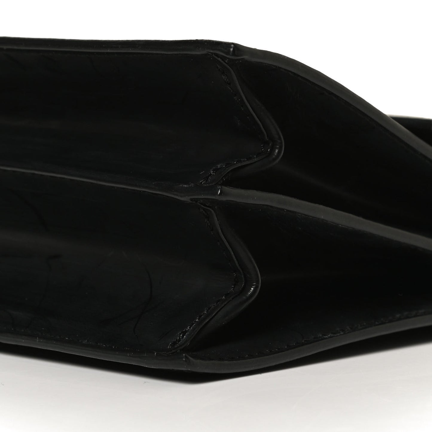 Nappa Large Diamante Flap Black