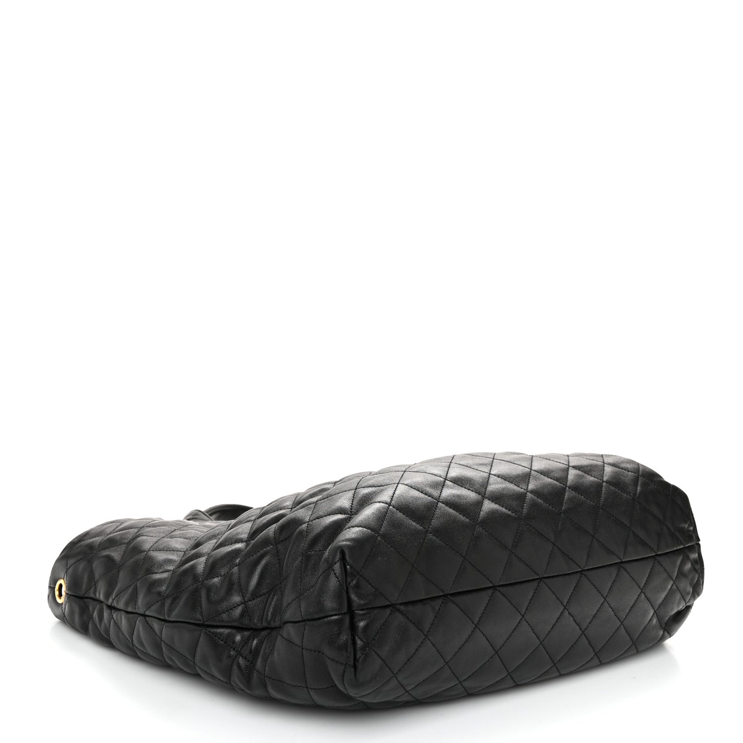 Lambskin Quilted Maxi Icare Shopping Tote Black