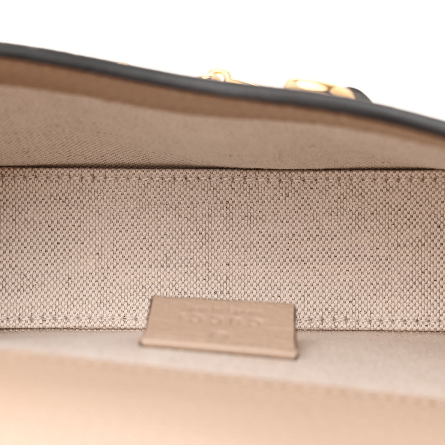 Gucci GG Supreme Monogram Textured Dollar Calfskin Mini Horsebit 1955 Shoulder Bag Beige Mystic White Oatmeal 5 of 11