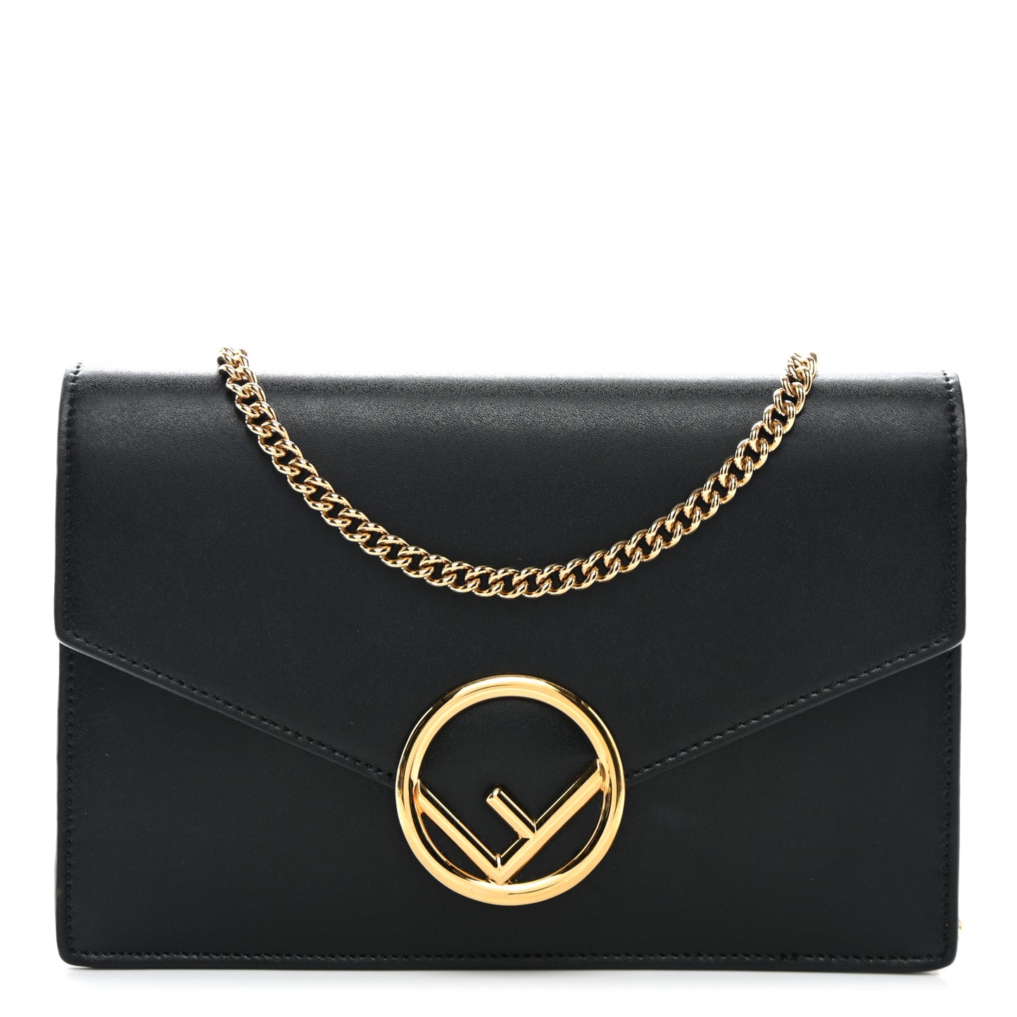 Vitello Cruise F is Fendi Medium Envelope Wallet on Chain Black