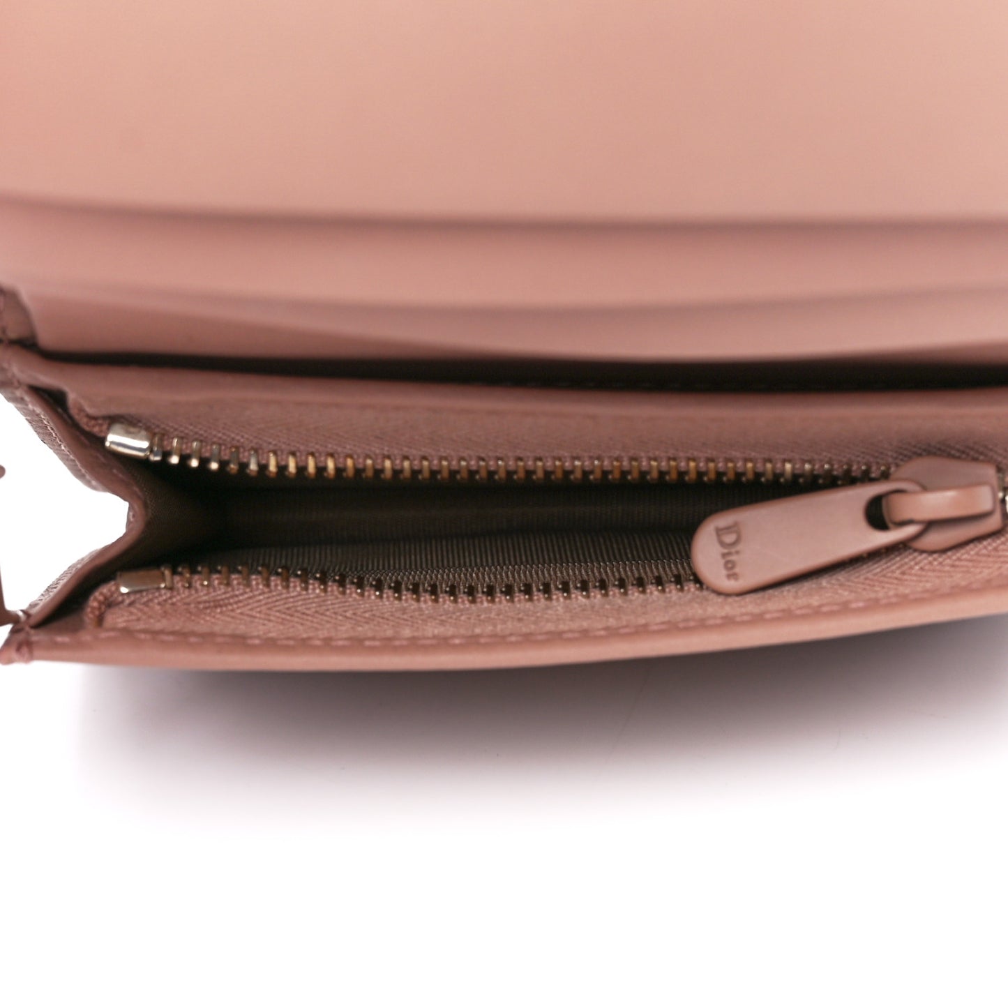 Ultra Matte Calfskin Cannage Mini Lady Dior Wallet Fard