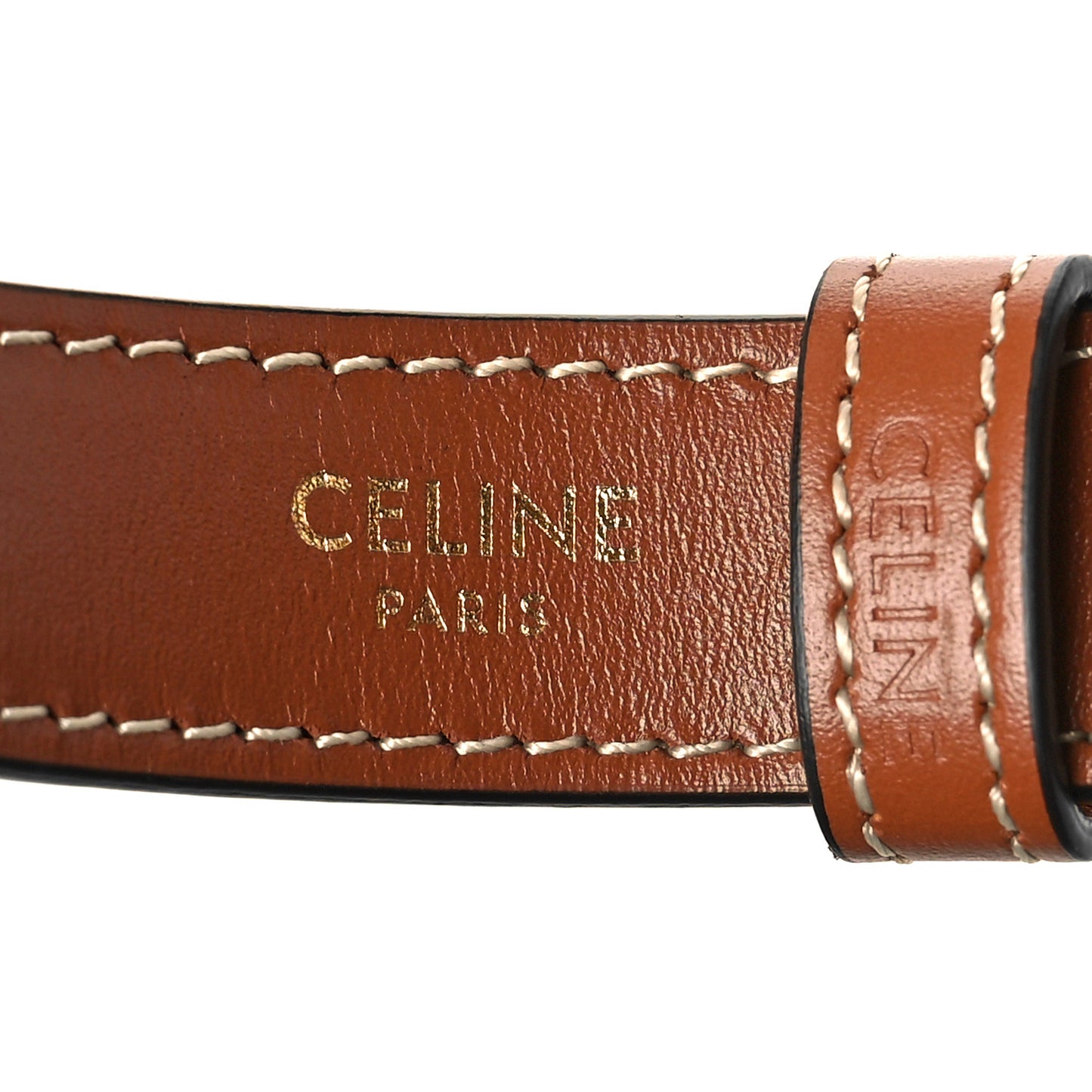 Triomphe Canvas Calfskin Ava Shoulder Bag Tan