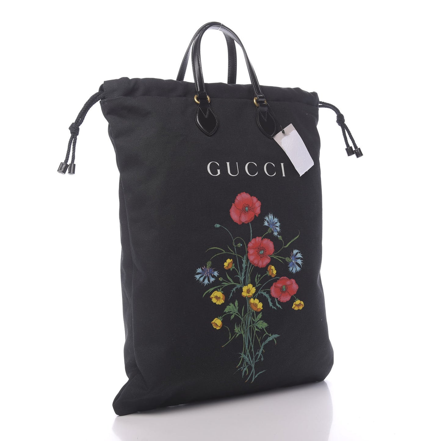 Canvas Chateau Marmont Drawstring Tote Black