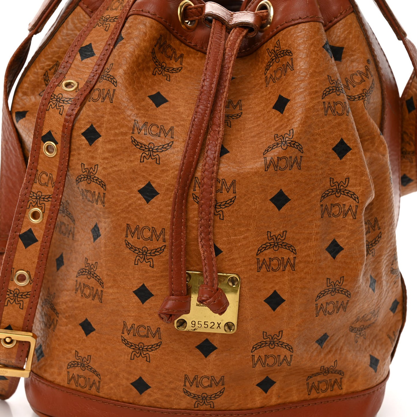 Visetos Drawstring Bucket Bag Brown