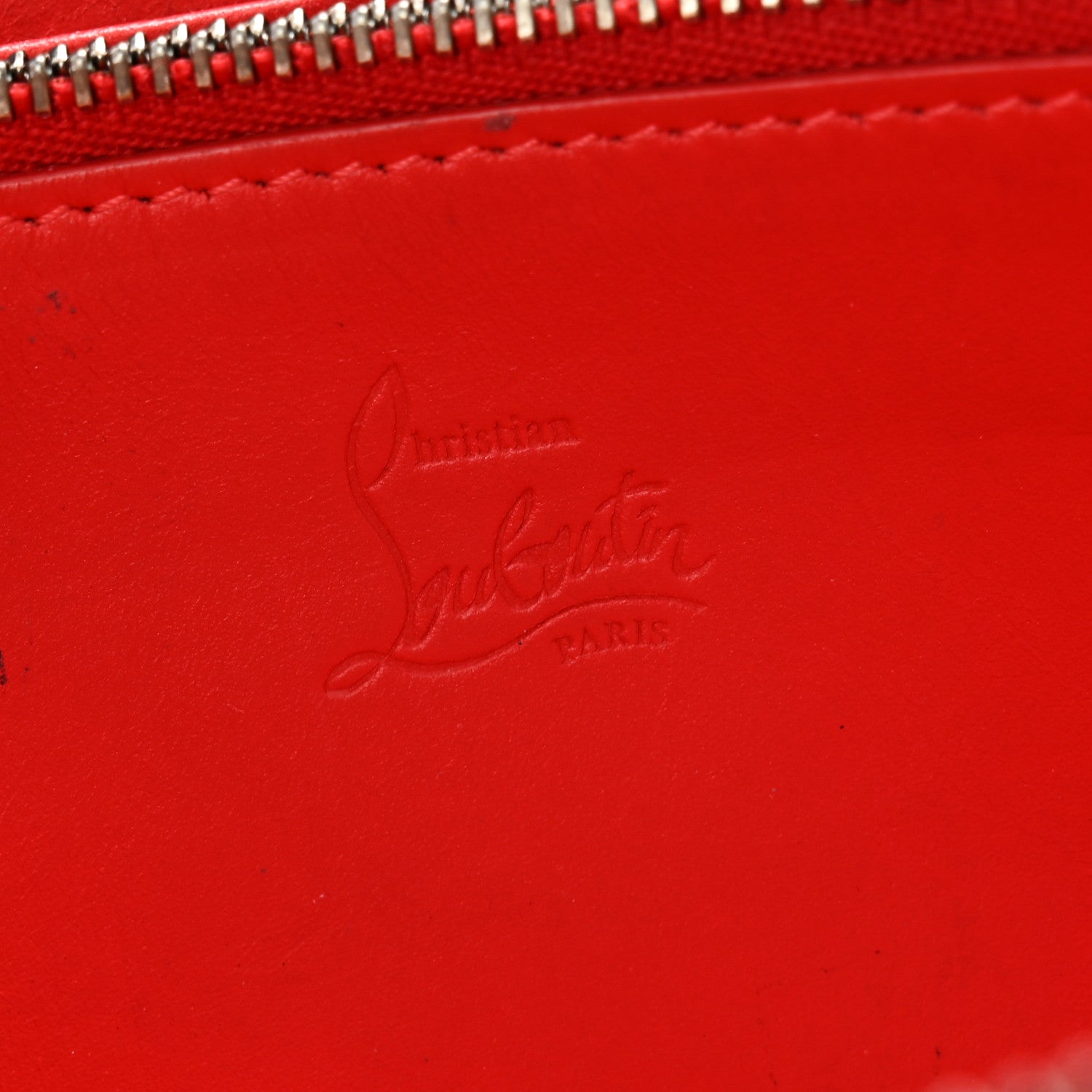 Christian Louboutin Calfskin Panettone Spiked Zip Around Wallet Black 7 of 13