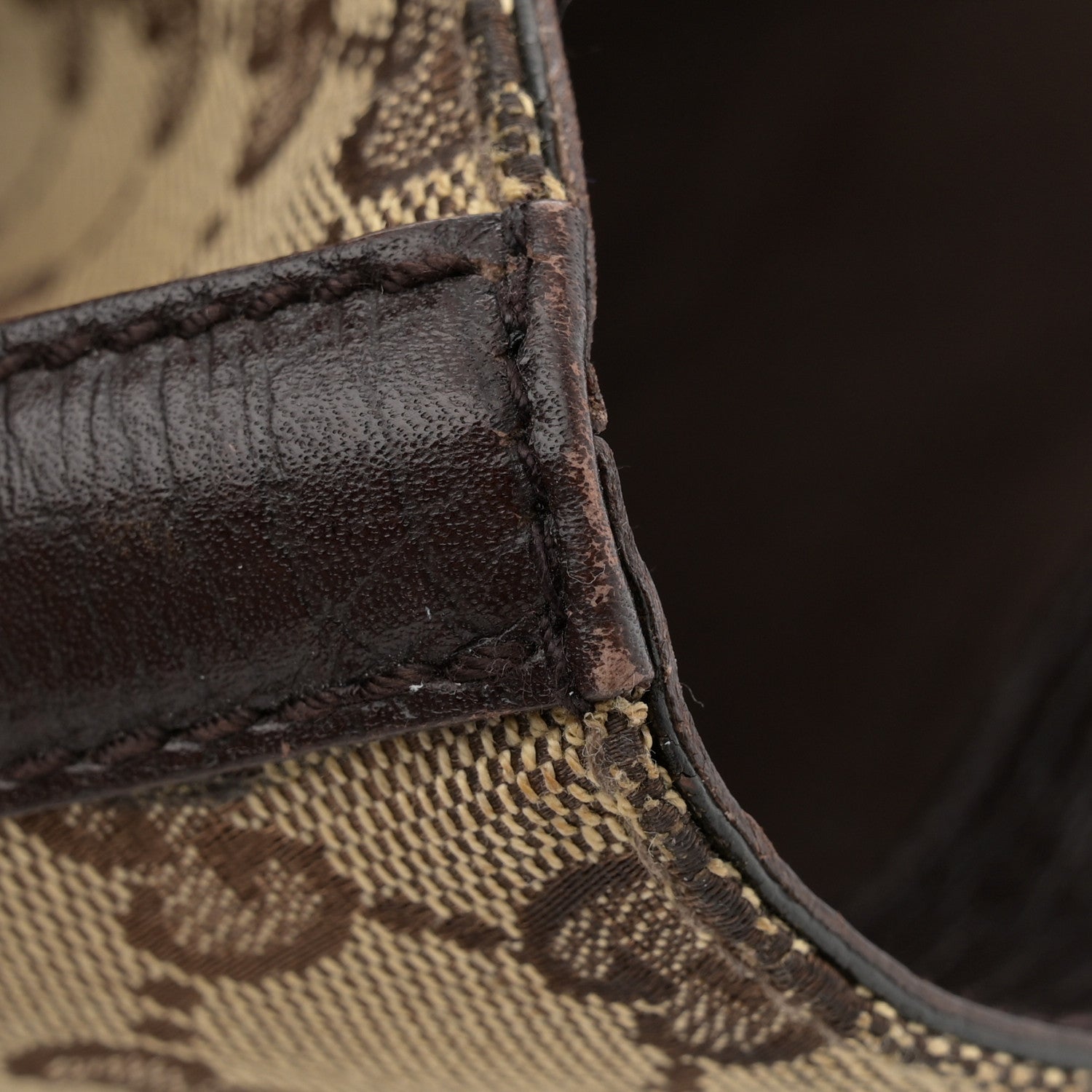 Gucci Monogram Medium Hasler Tote Dark Brown 12 of 18