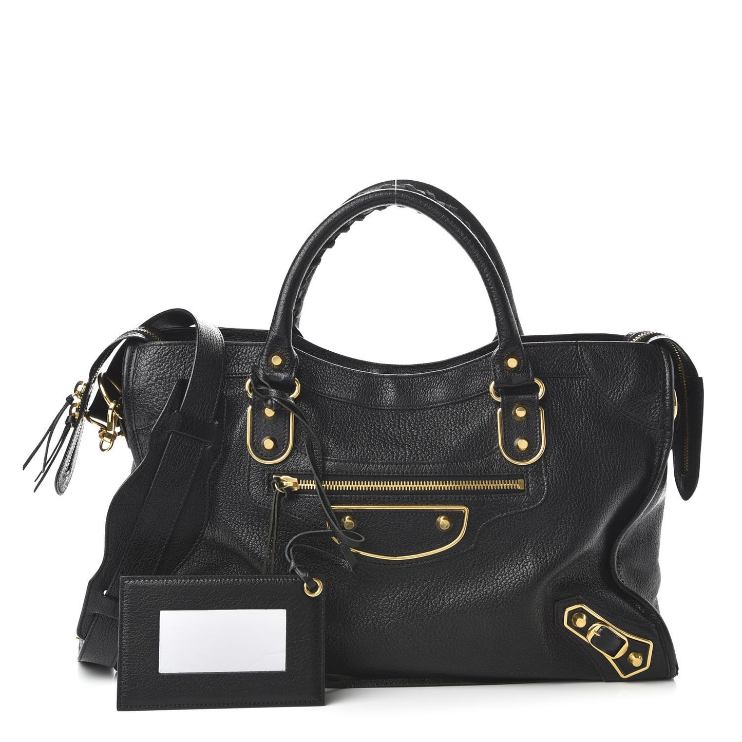 Chevre Gold Metallic Edge Hardware City Black