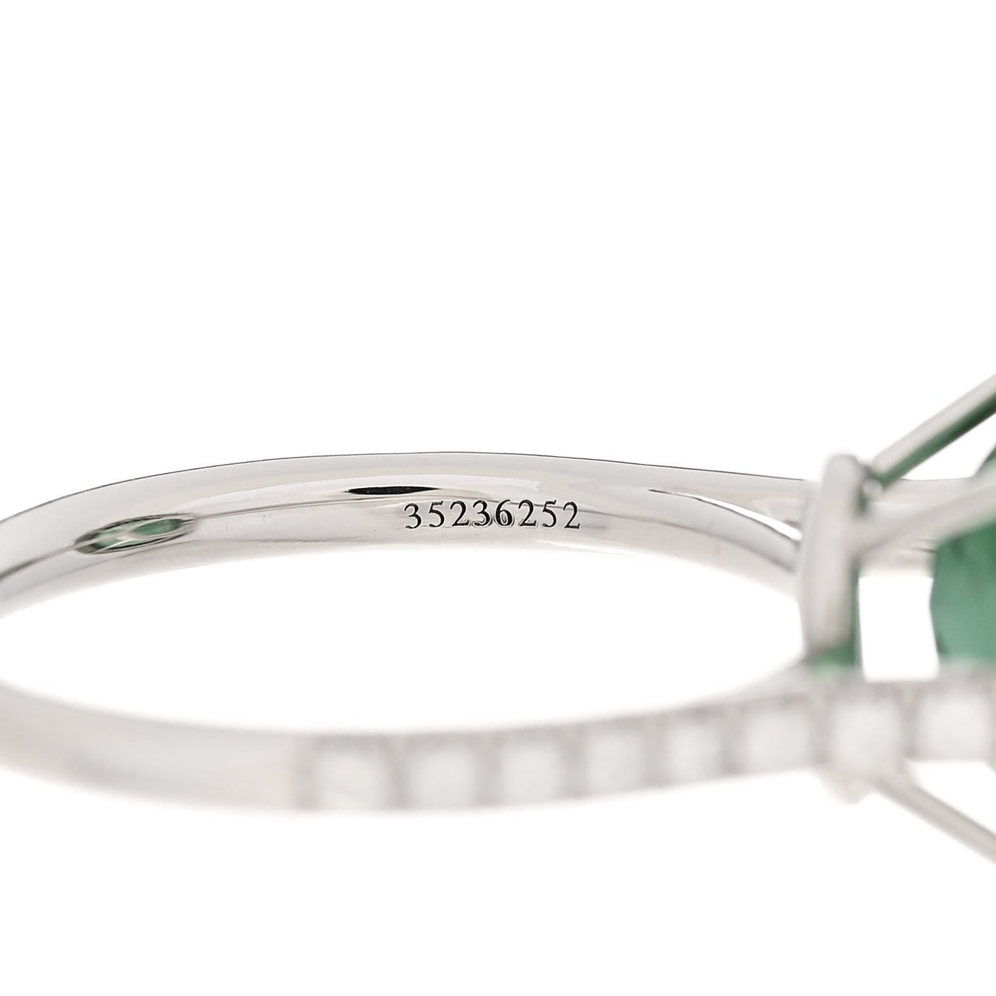 Platinum Diamond Green Tourmaline Soleste Oval Ring 53 6.25