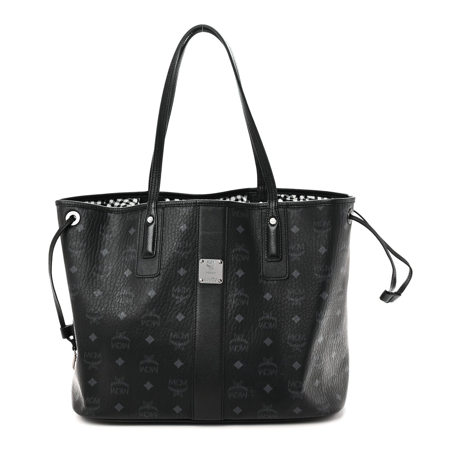 MCM Sサイズ ブラック MCM Visetos Medium Liz Reversible Shopper Tote Black 1908222