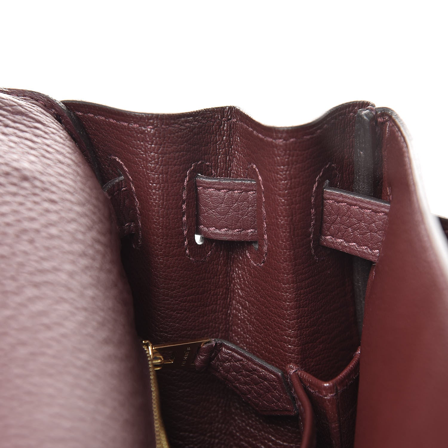 Hermes Togo Kelly Retourne 25 Bordeaux 18 of 40