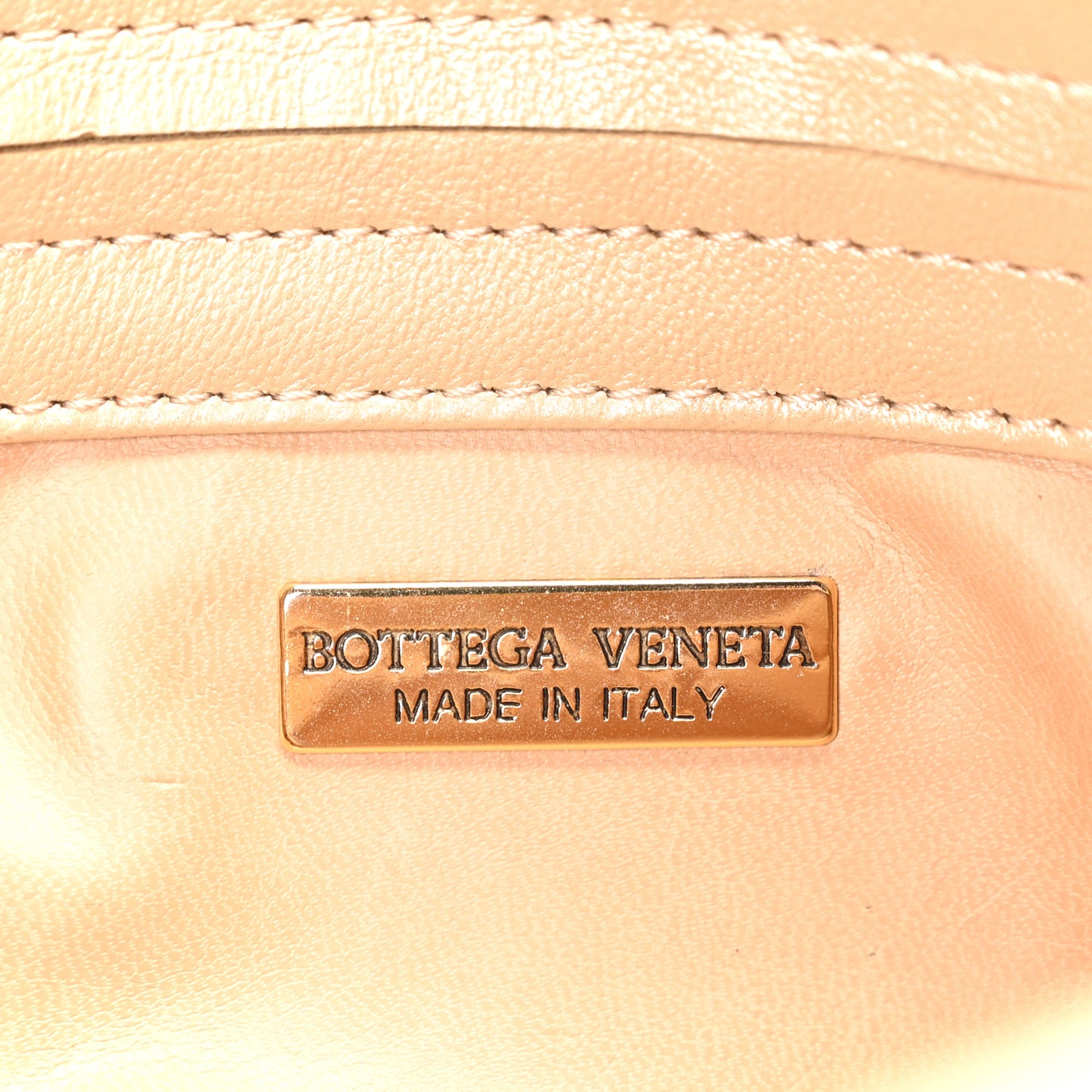 Metallic Nappa Intrecciato Mini Crossbody Rose Gold