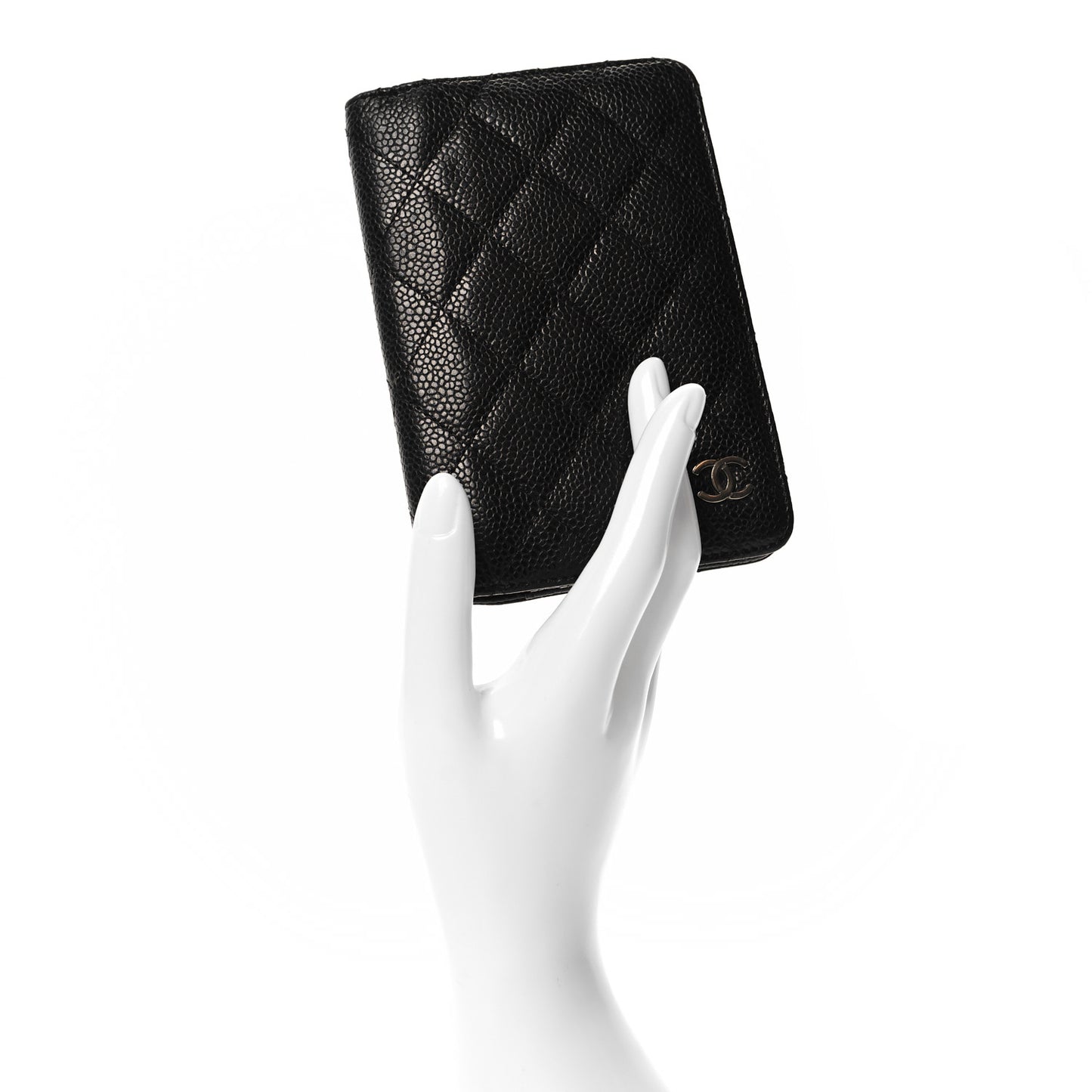Caviar Quilted Agenda Cover Black