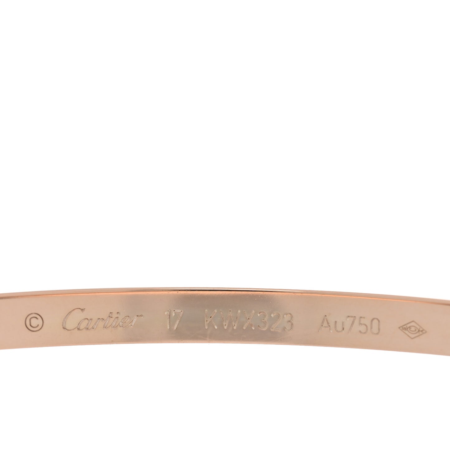 18K Pink Gold Small LOVE Bracelet 17