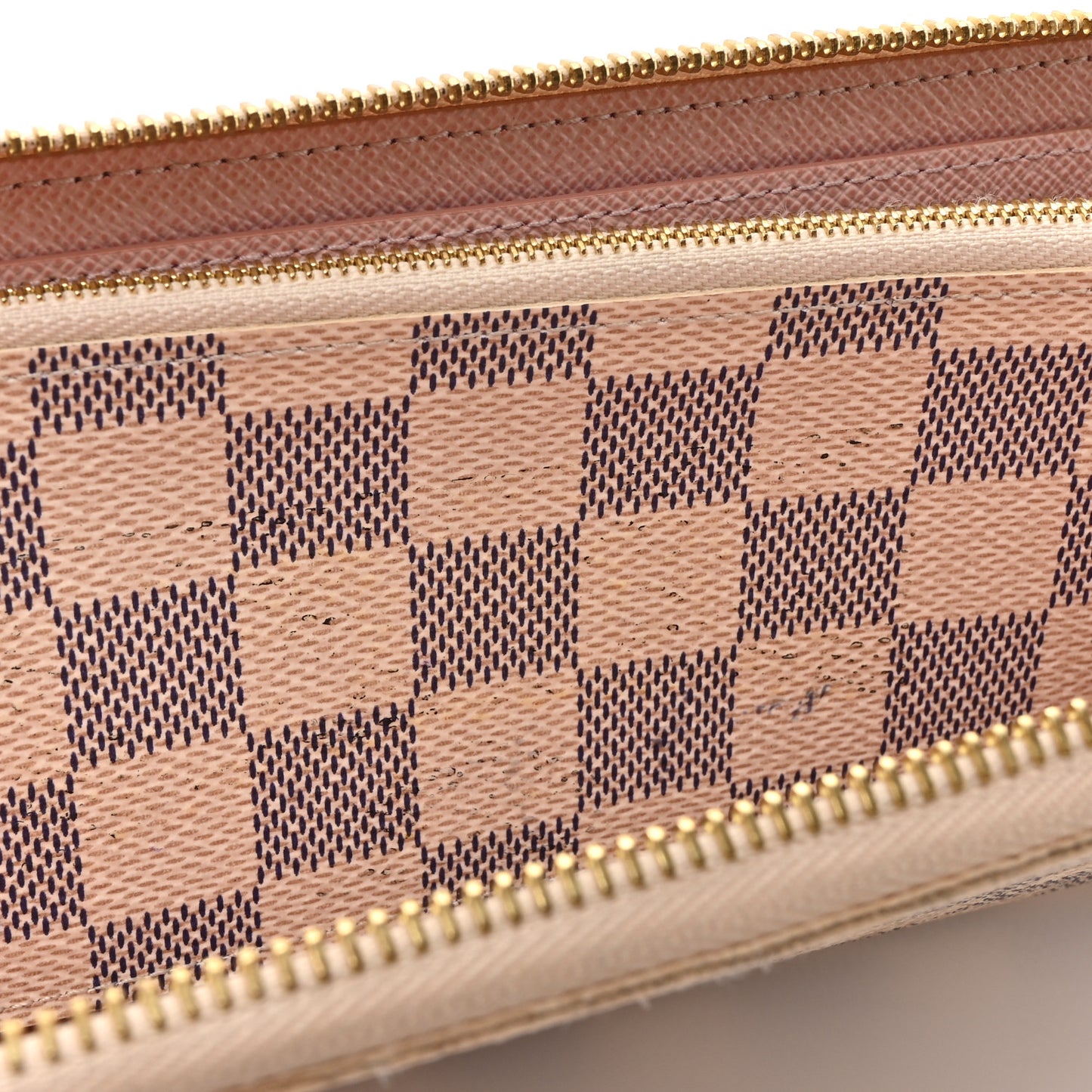 Damier Azur Clemence Wallet Rose Ballerine