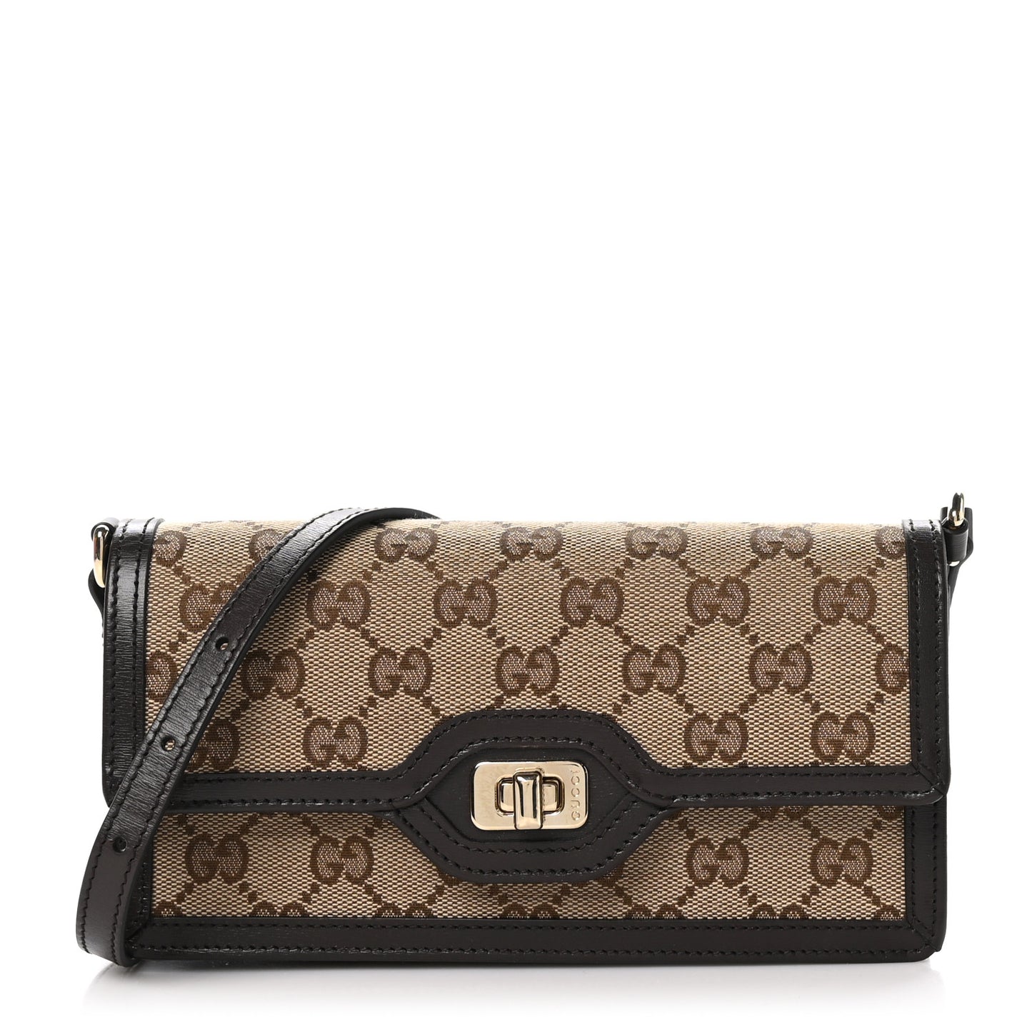 GG Monogram Mini Luce Shoulder Bag Beige Ebony