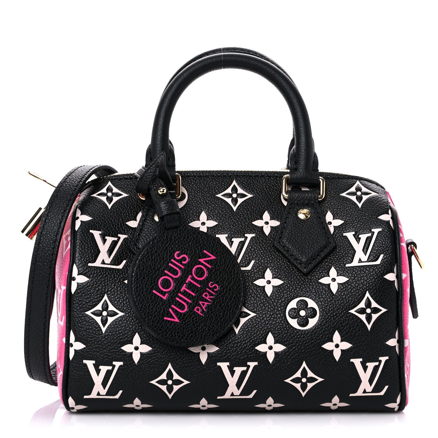 Empreinte Monogram Spring in the City Speedy Bandouliere 20 Black White Pink