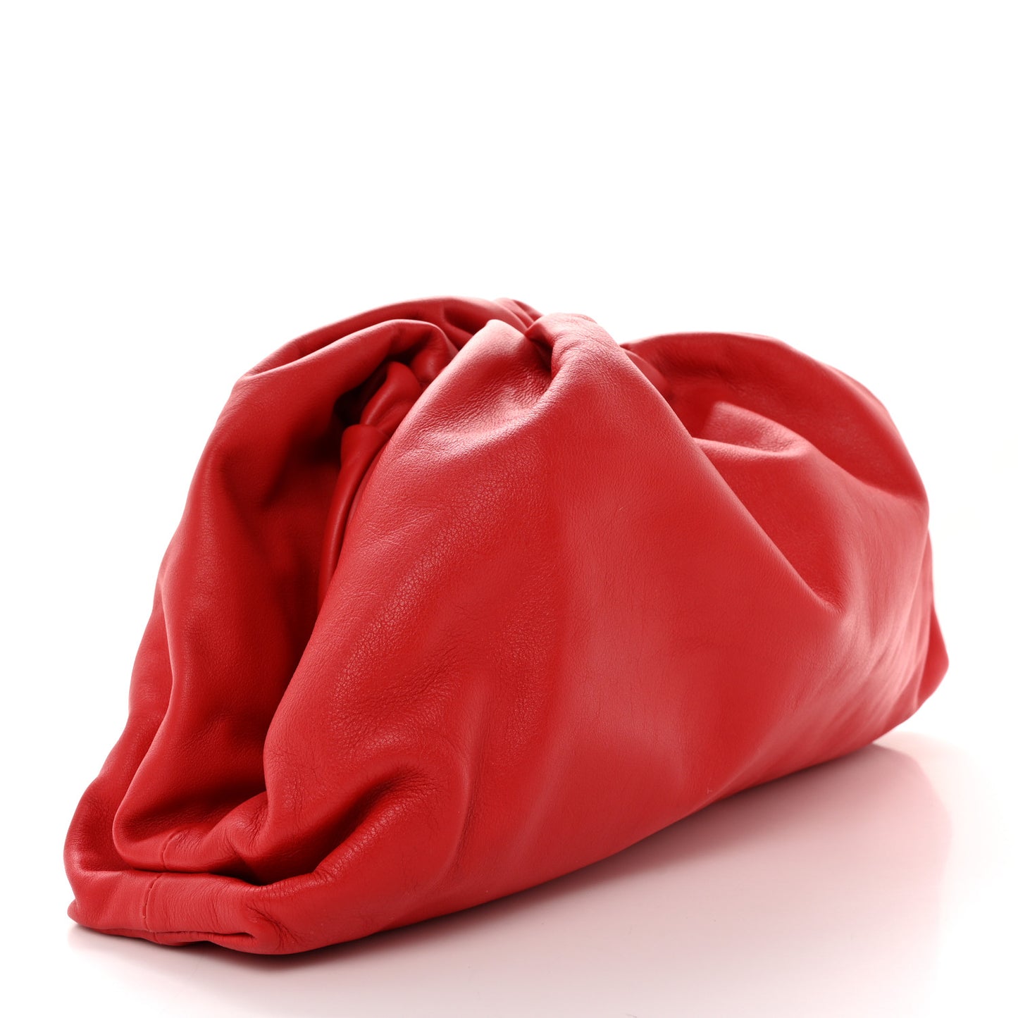 Smooth Butter Calf The Pouch Oversized Clutch Bright Red
