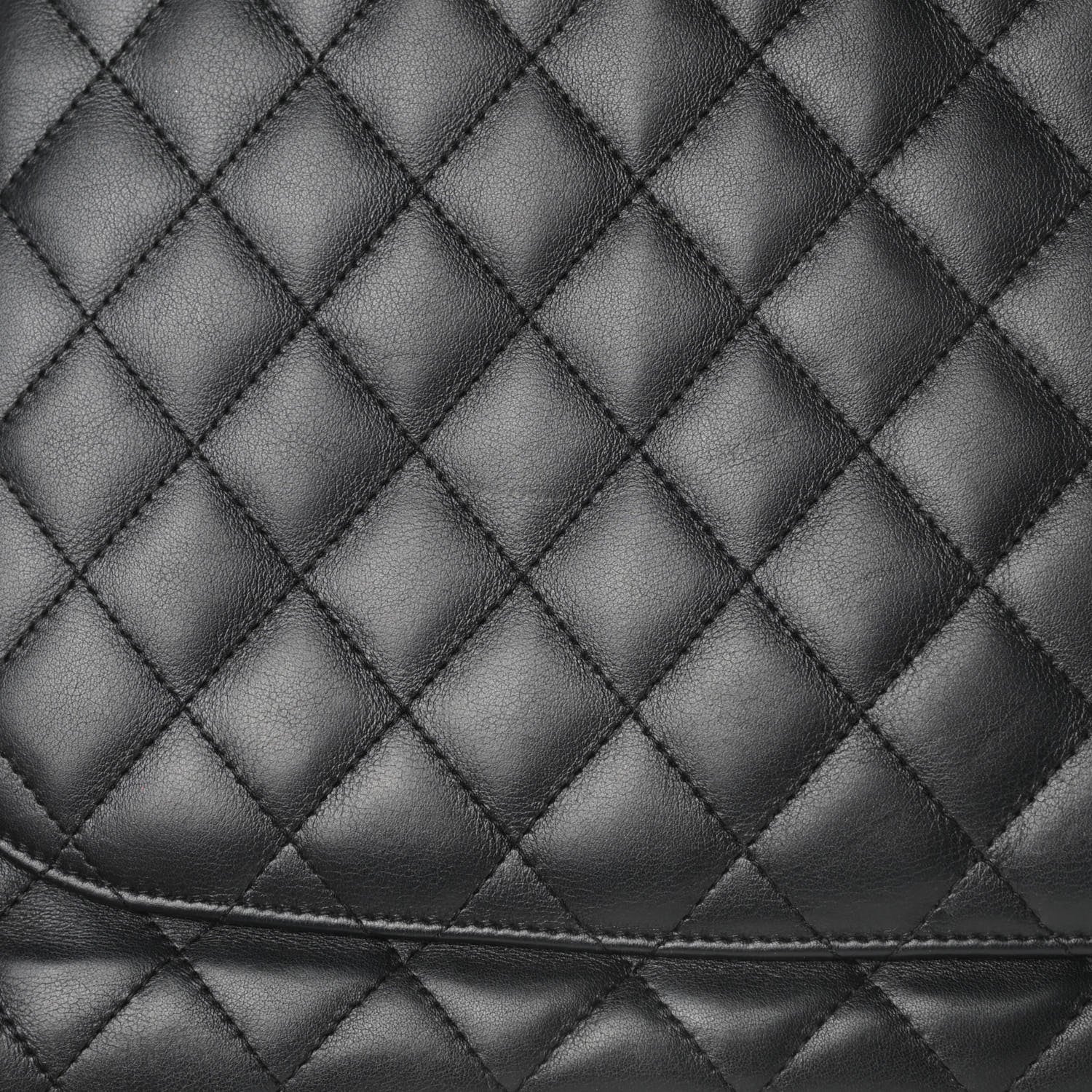 Chanel Calfskin Quilted Large Cambon Tote Black White 17 of 18