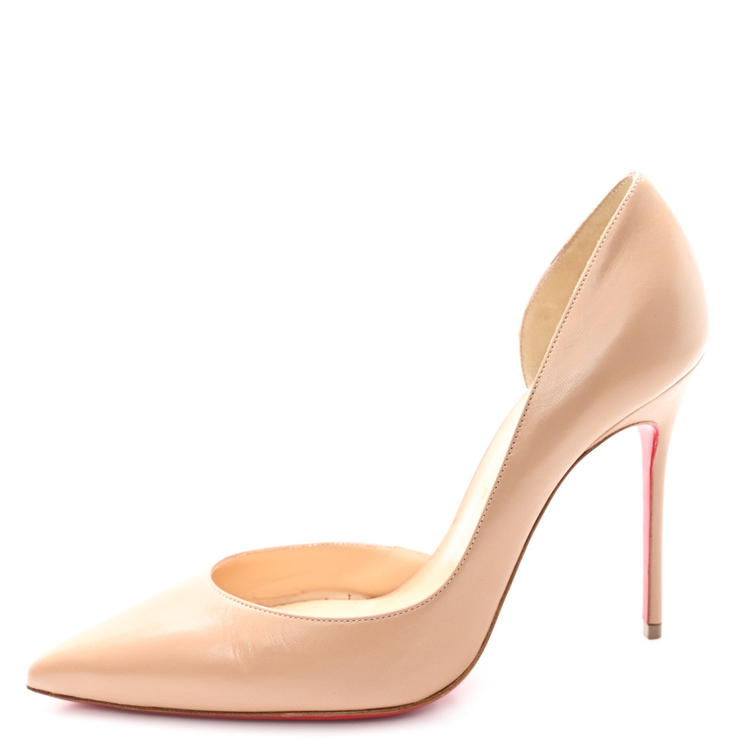 Christian Louboutin Nappa Iriza 100 Pumps 37 Nude 1 of 10