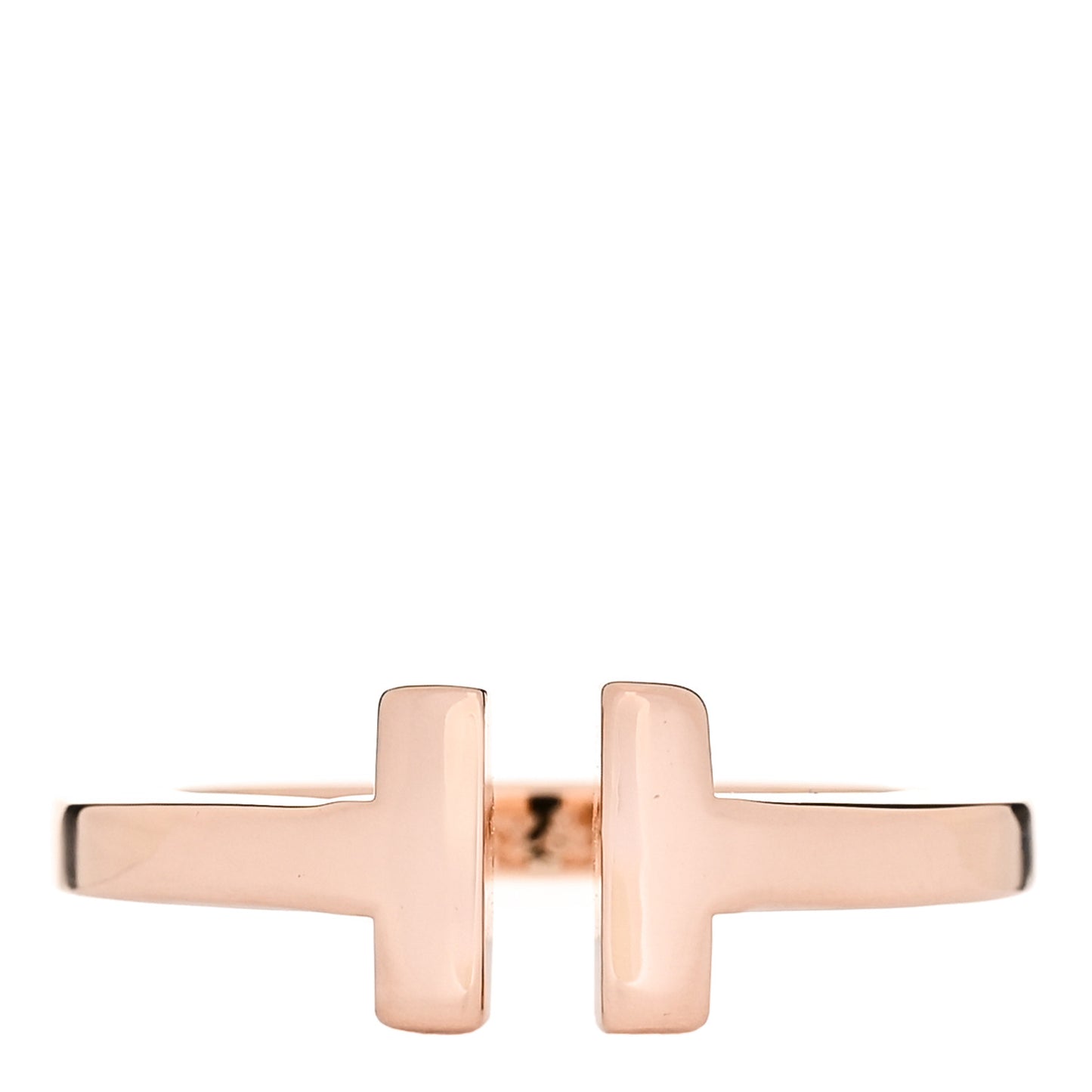 18K Rose Gold T Square Ring 54 7
