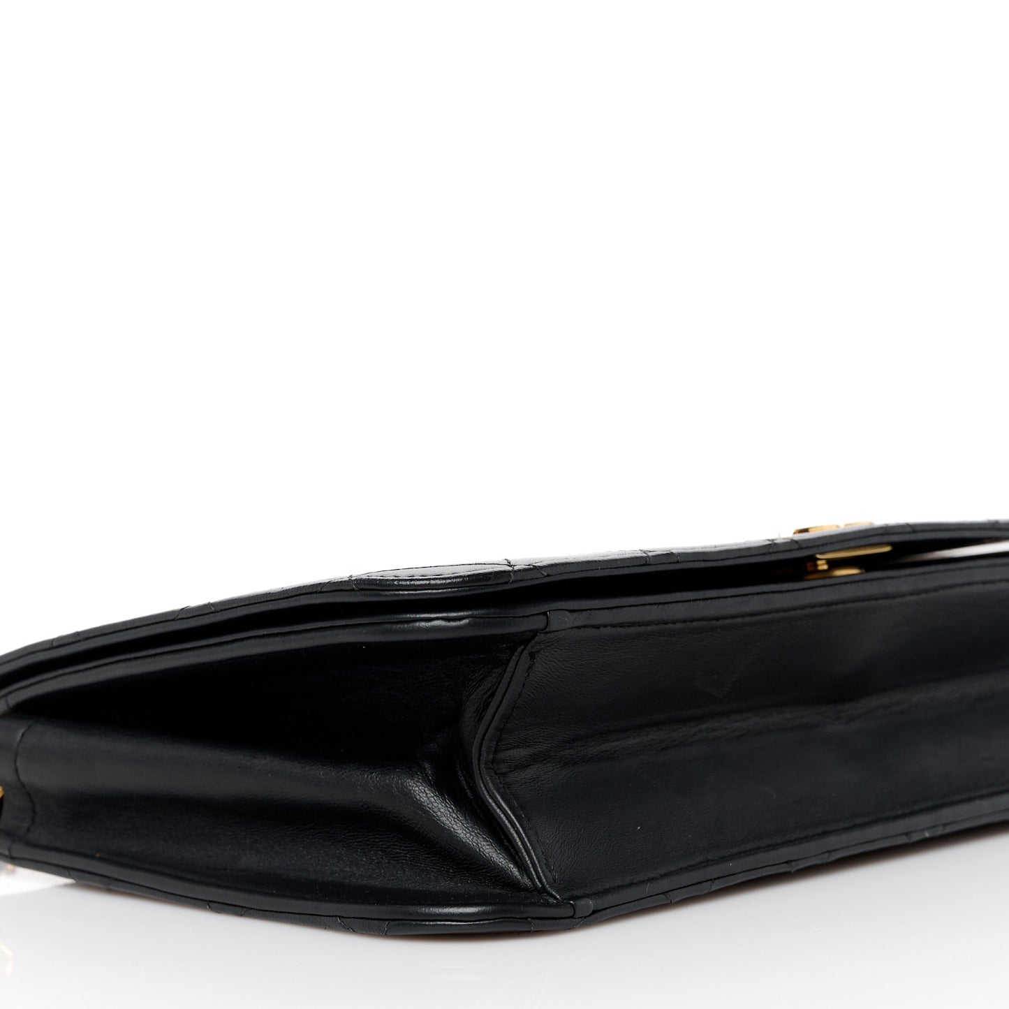 Lambskin Quilted Small Single Flap Black