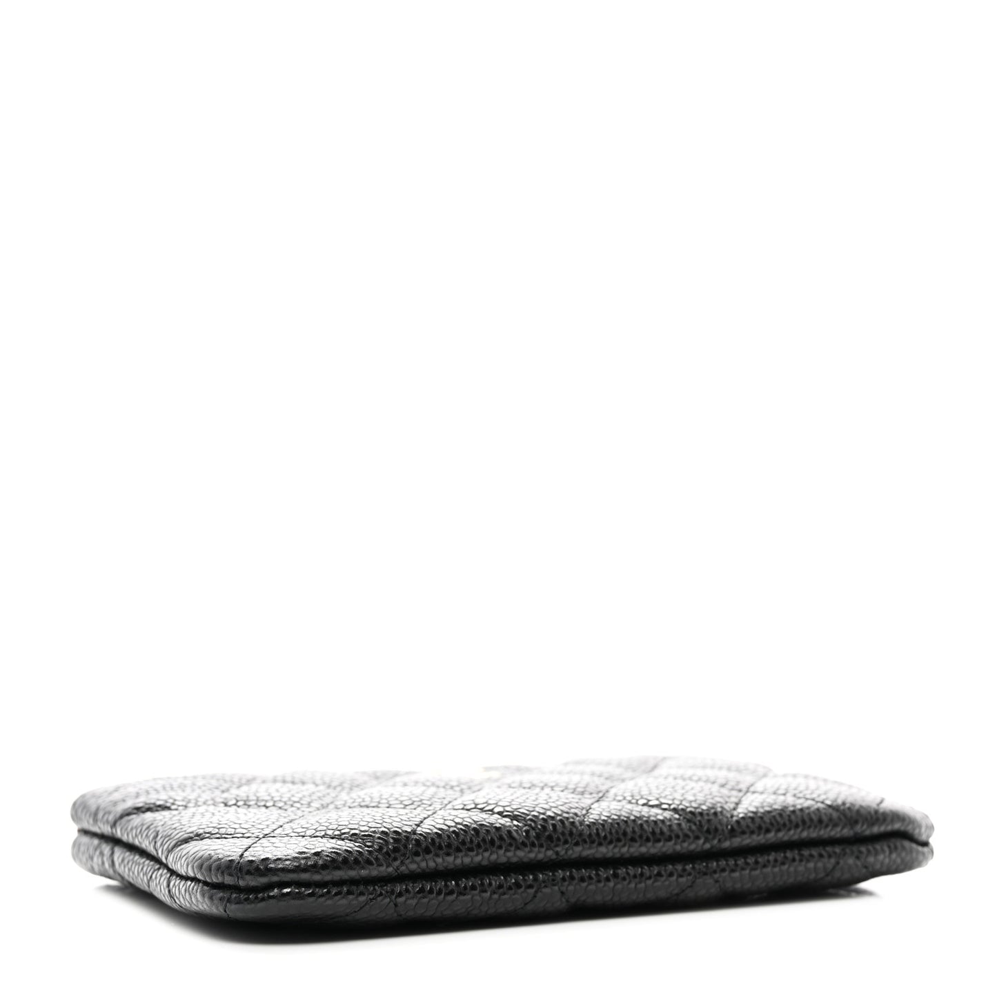 Caviar Quilted Small Cosmetic Case Black