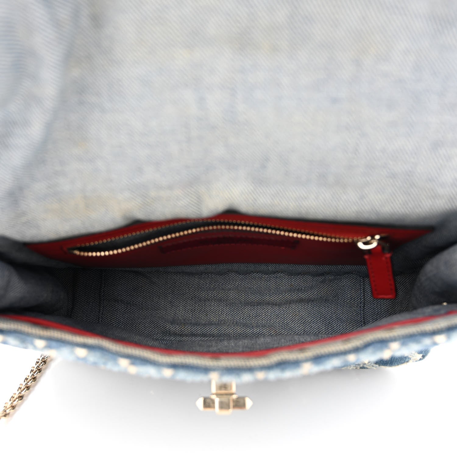 Valentino Garavani Denim Medium Rockstud Spike Shoulder Bag Denim 5 of 10