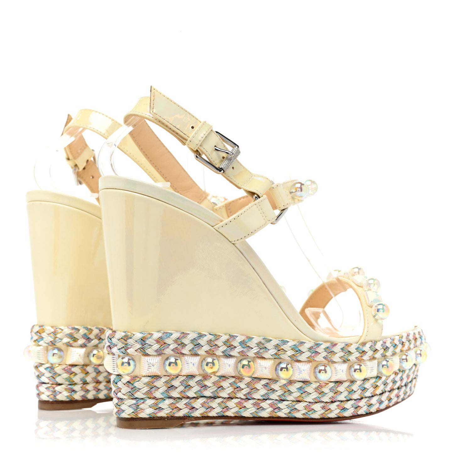 Glitter Luminor Cataclou 120 Platform Sandals 38 Off White