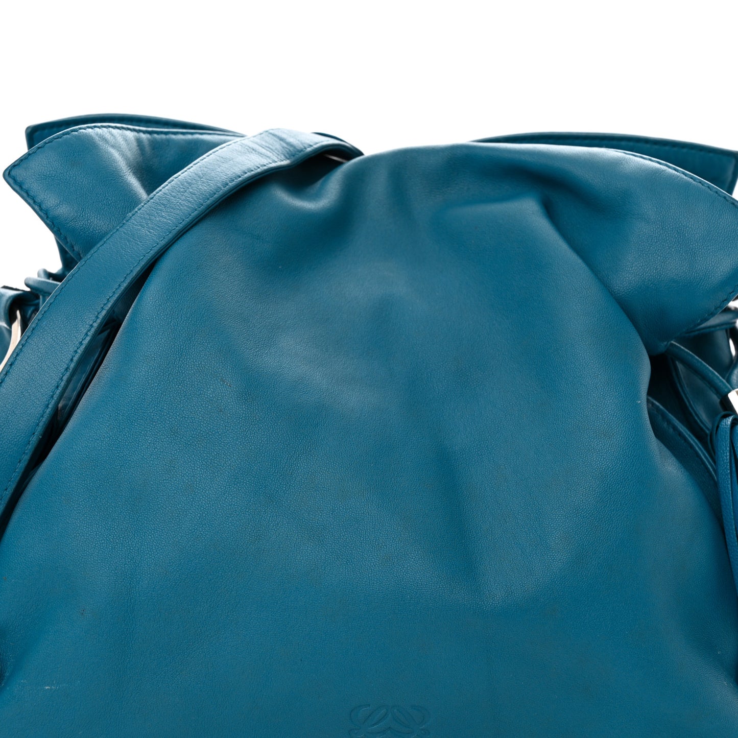 Calfskin Flamenco Shoulder Bag Turquoise