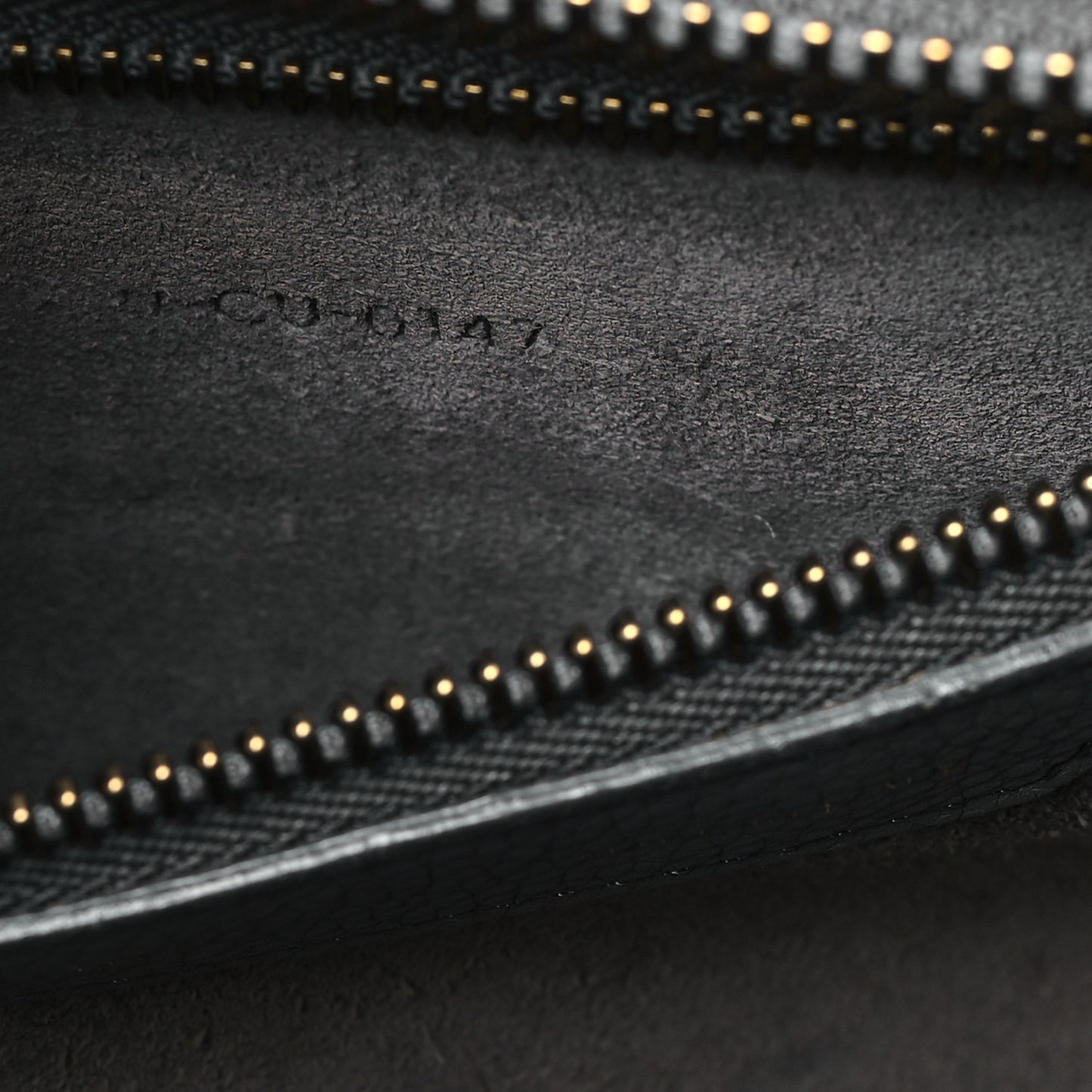 Drummed Calfskin Micro Luggage Kohl