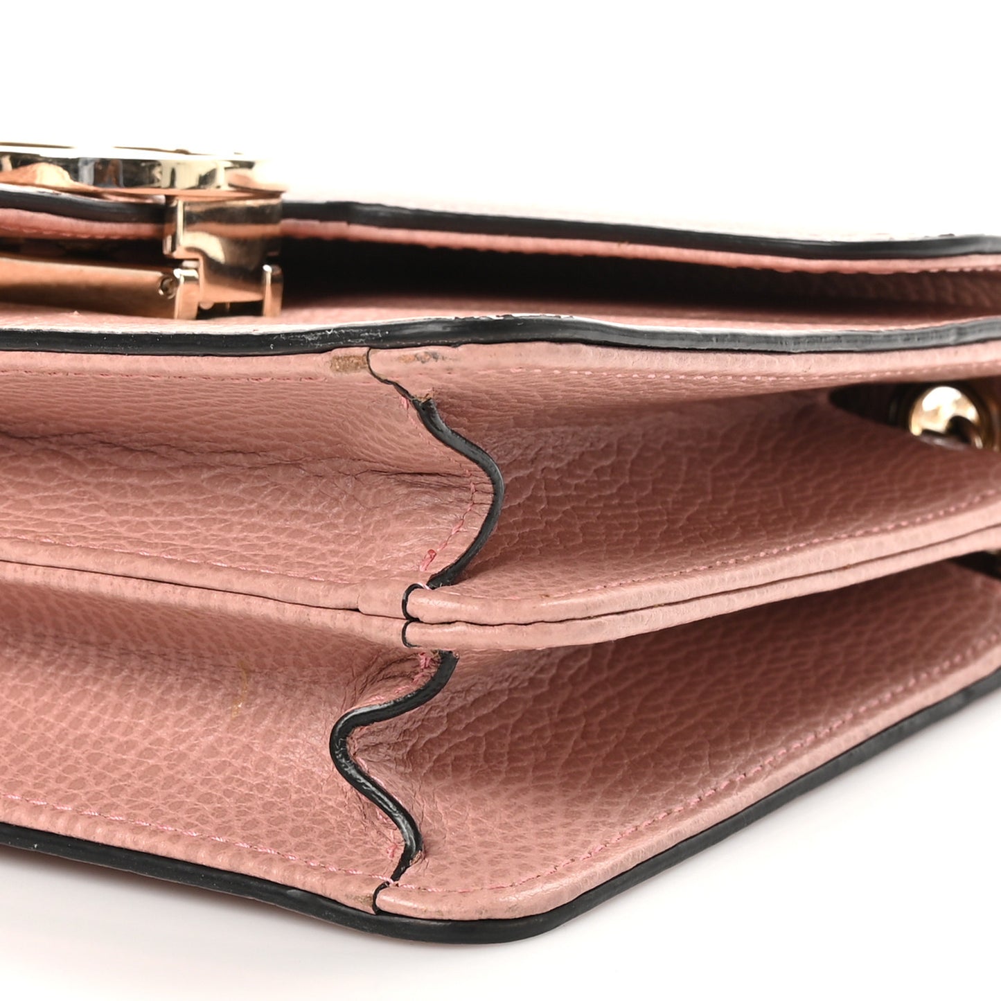 Dollar Calfskin Small Interlocking G Shoulder Bag Soft Pink