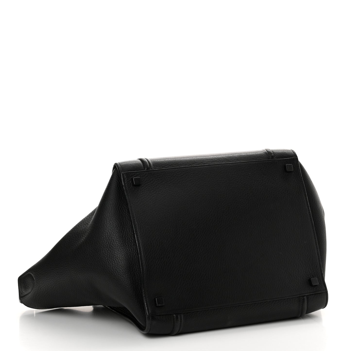 Grained Calfskin Medium Phantom Luggage Black
