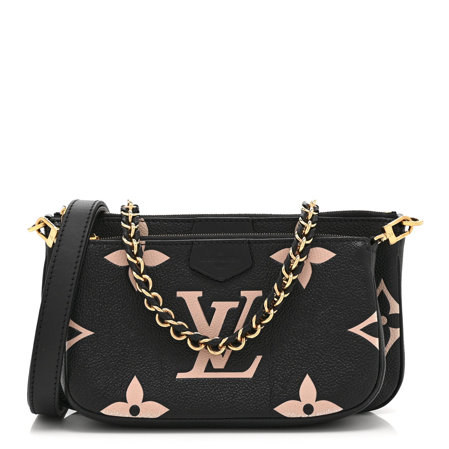 Louis Vuitton ショルダーバッグ ブラック Louis Vuitton Empreinte Monogram Giant Multi Pochette Accessories
