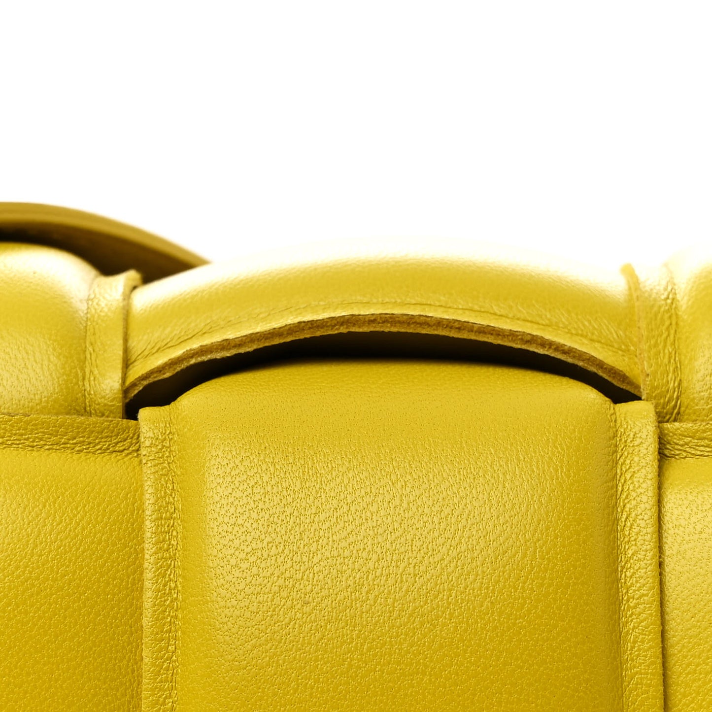 Nappa Maxi Intreccio Padded Cassette Crossbody Bag Buttercup