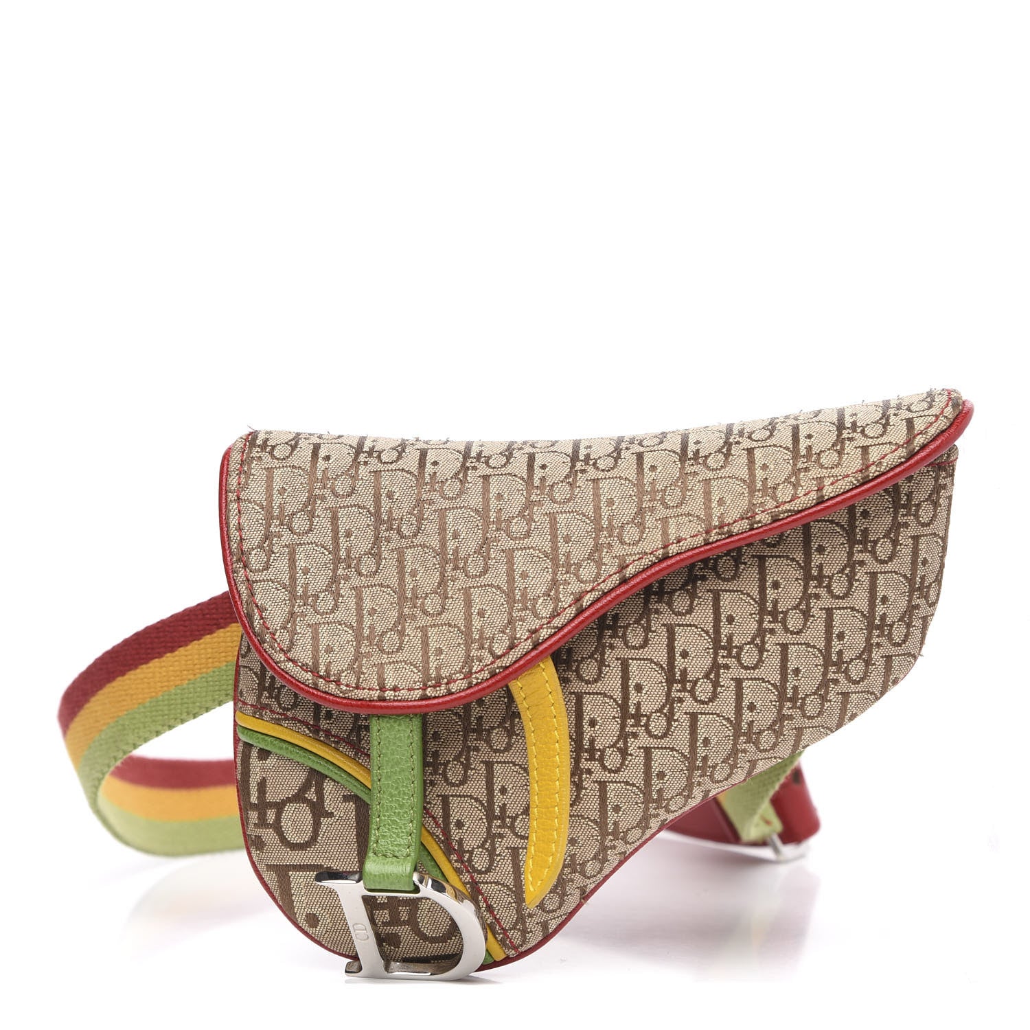 Christian Dior Monogram Rasta Saddle Belt Bag Beige 1 of 7
