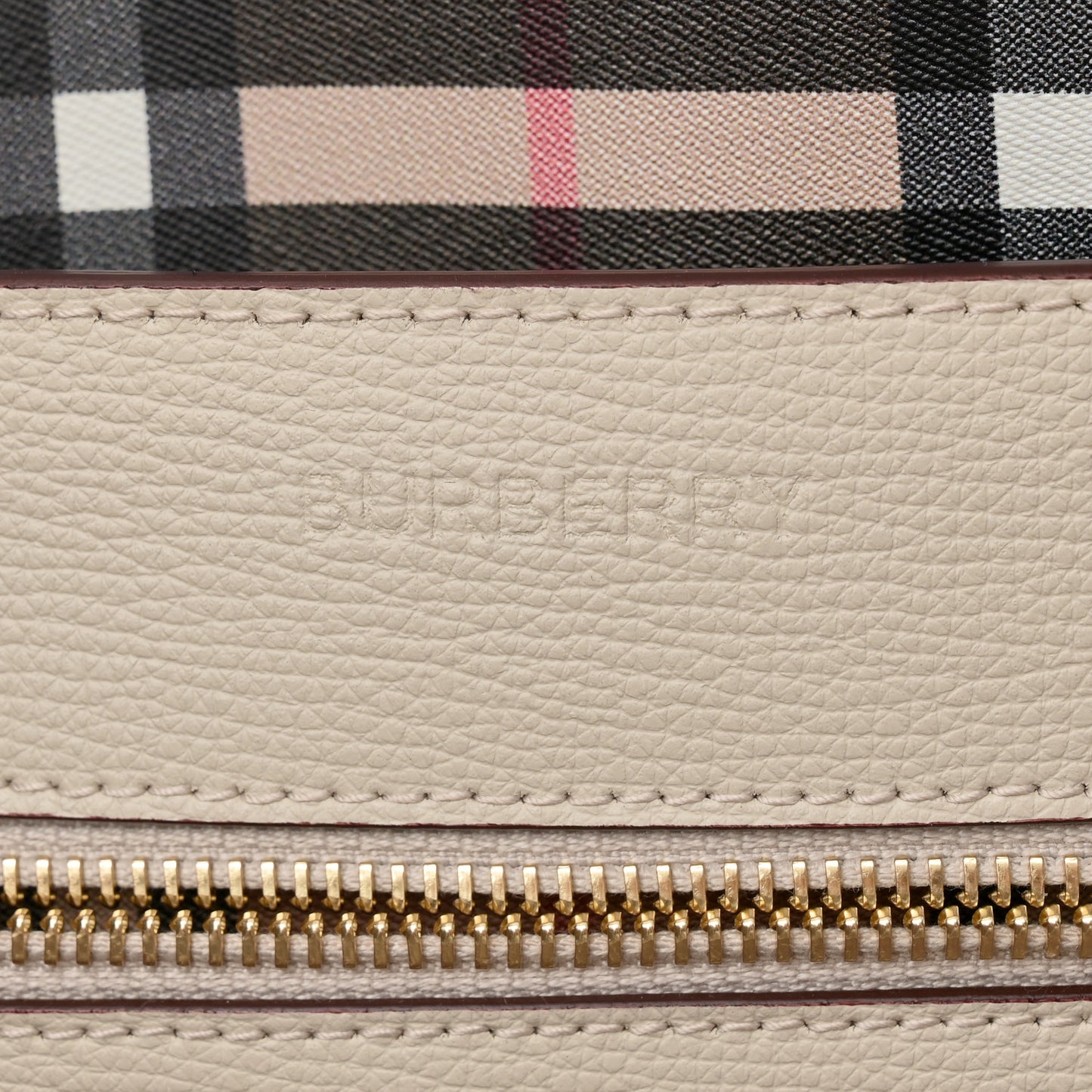 Calfskin Crest Embossed Small Tote Limestone