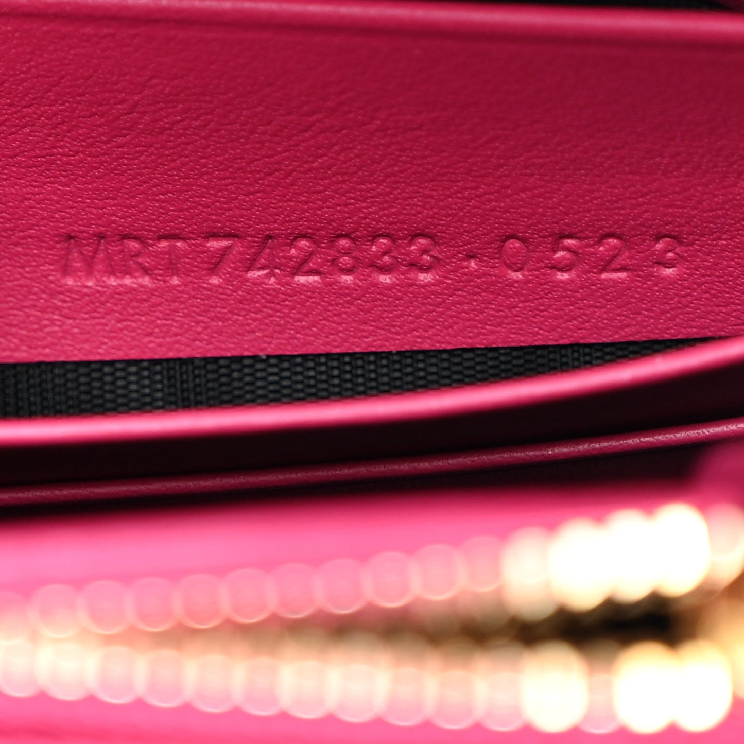 Satin Woven Monogram Kate Tassel Chain Wallet Guava Pink