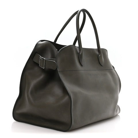 Polished Saddle Calfskin Soft Margaux 17 Koala Grey