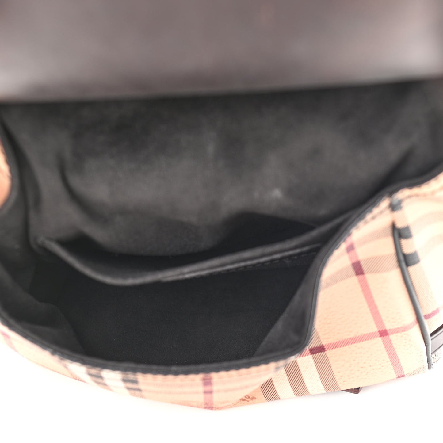 Haymarket Check Large Bridle Saddle Bag Dark Clove Brown
