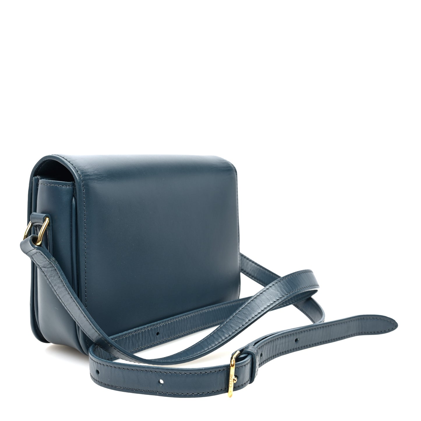 Shiny Calfskin Teen Triomphe Petrol