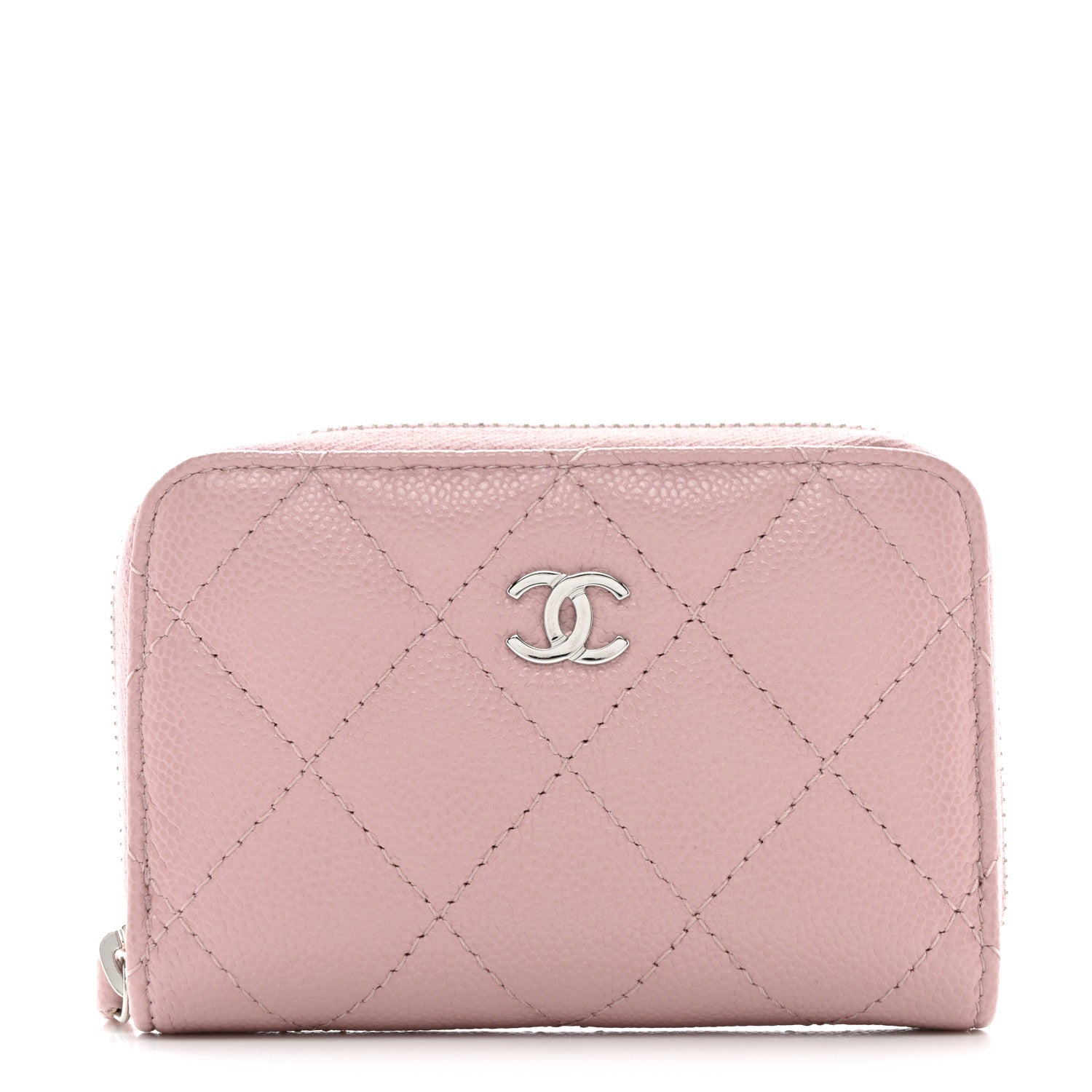Chanel Caviar Quilted Zip Coin Purse Light Pink 1 of 7