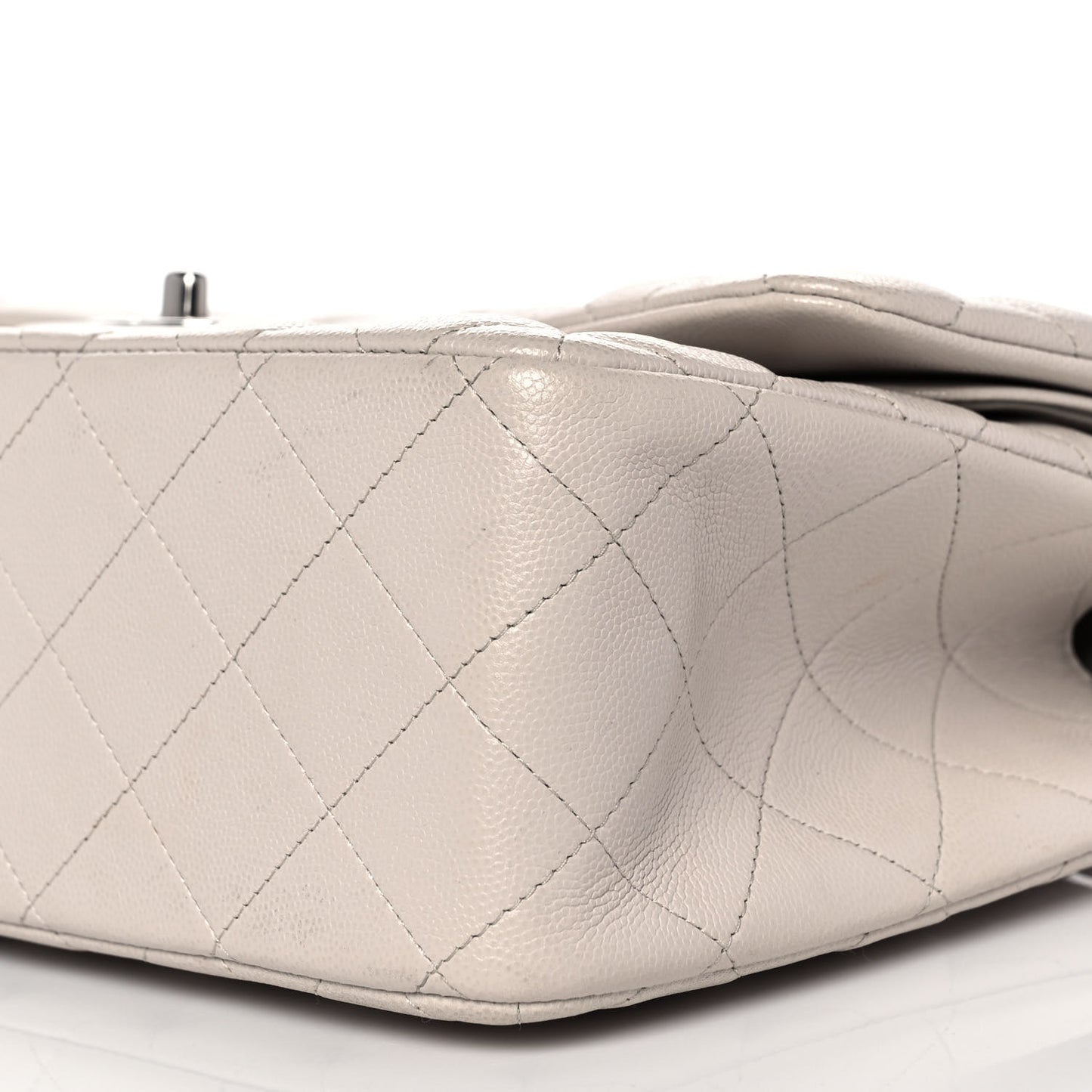 Caviar Quilted Jumbo Double Flap Ivory