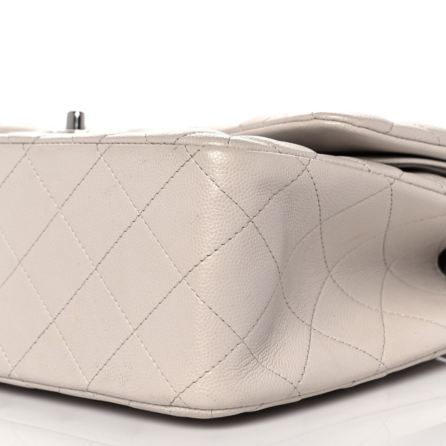Chanel Caviar Quilted Jumbo Double Flap Ivory 9 of 9