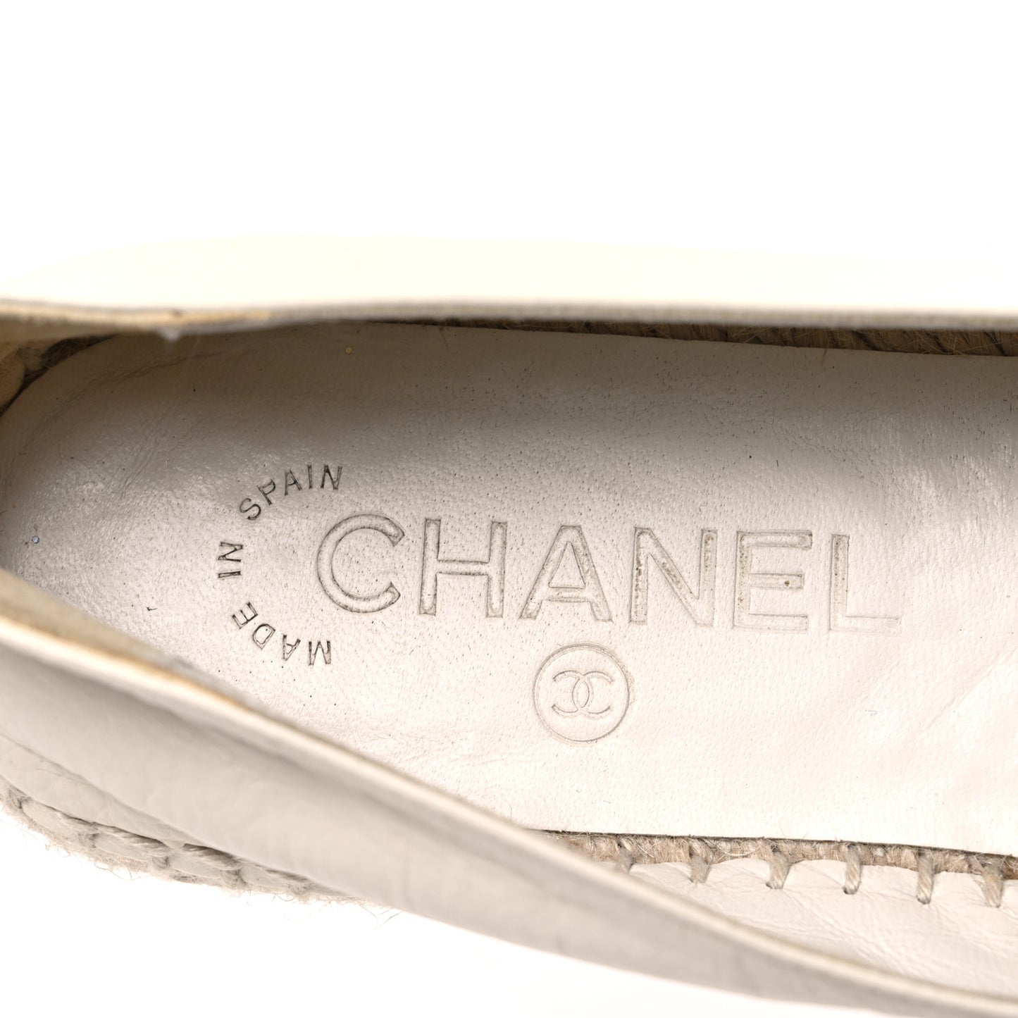 Lambskin CC Espadrilles 37 White