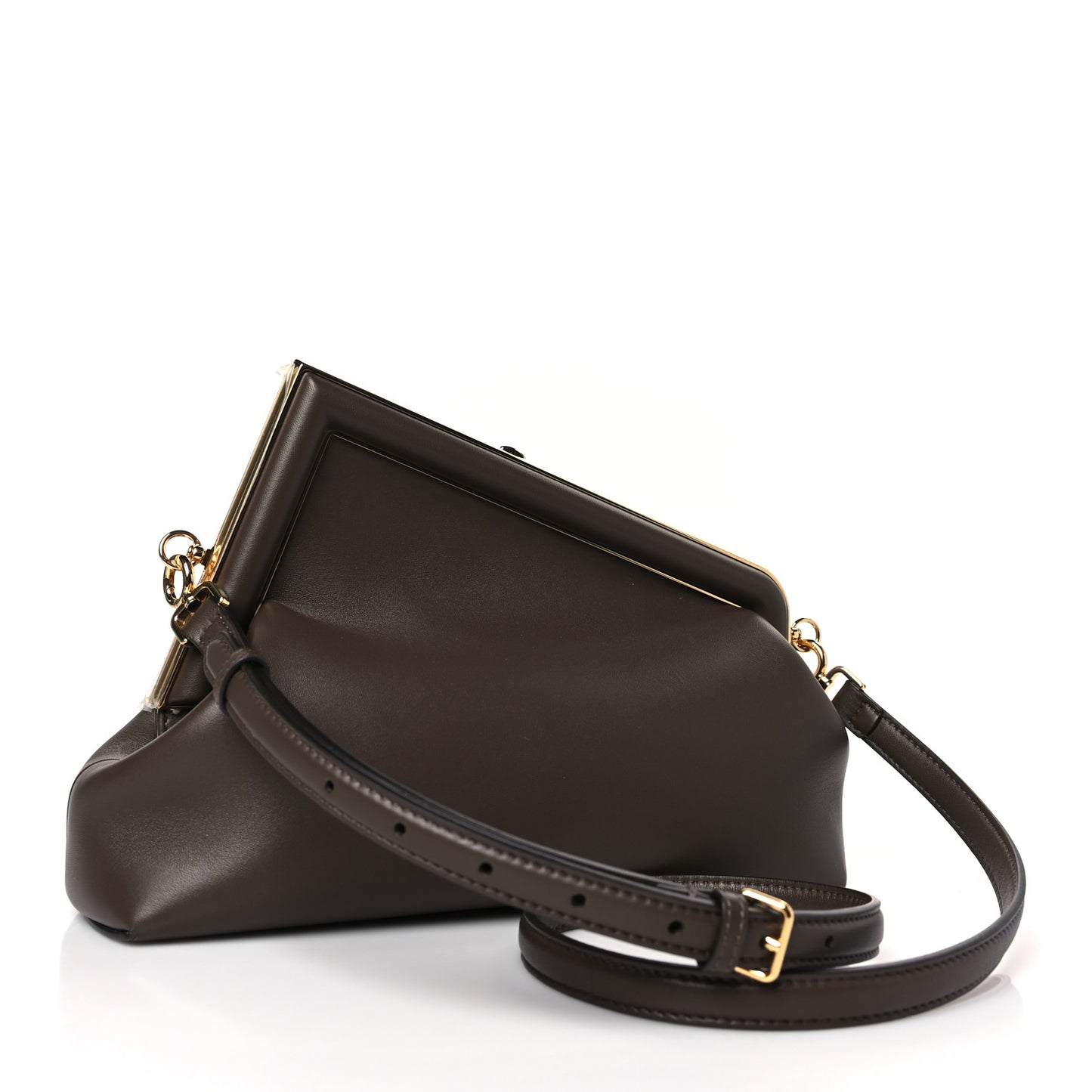 Shiny Nappa Midi Fendi First Dark Coffee