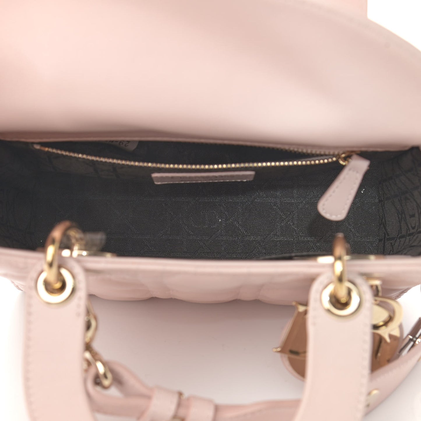 Lambskin Cannage Small Lucky Badges My Lady Dior Pink