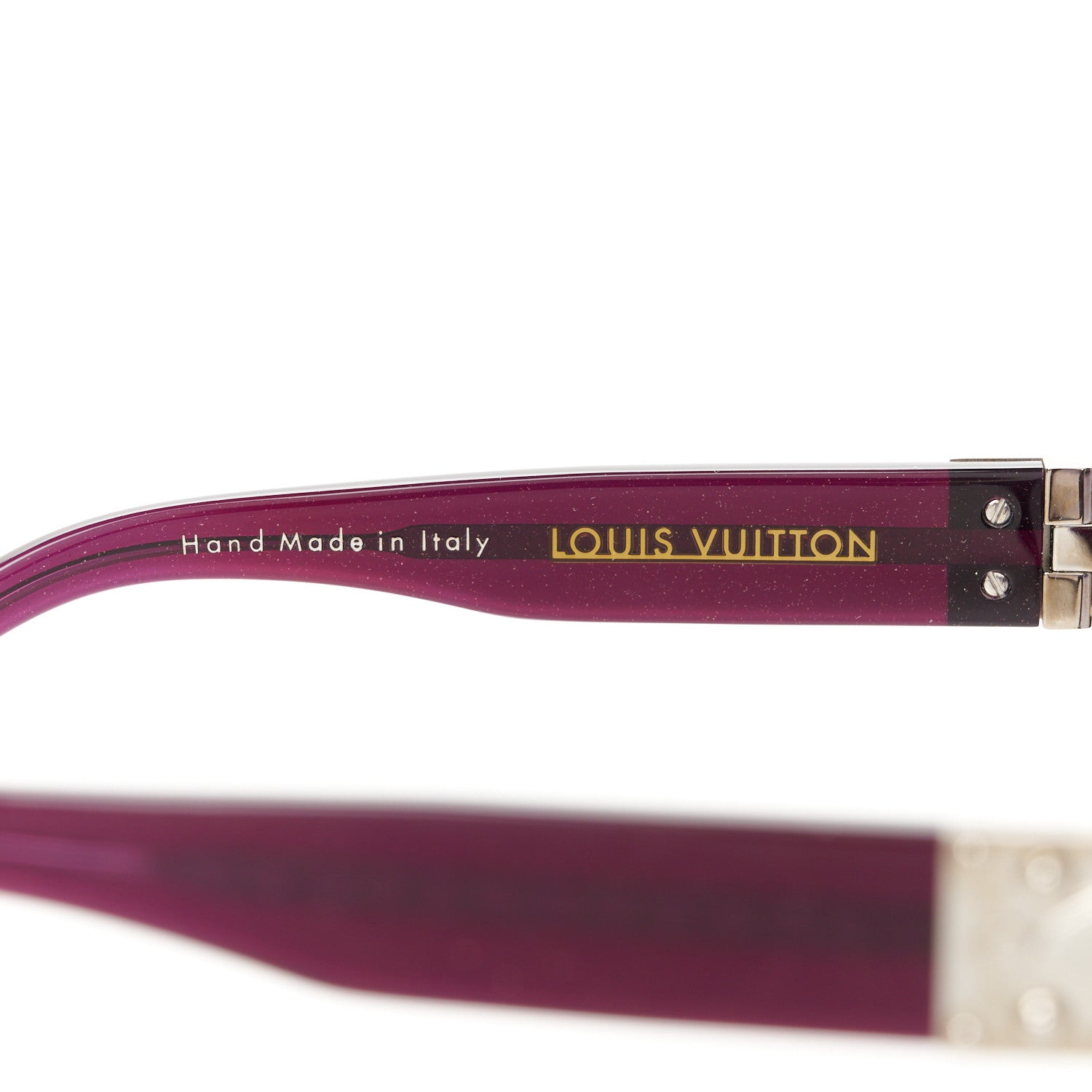 Louis Vuitton Acetate Oversized Sunglasses Z0270W Purple Glitter 5 of 9