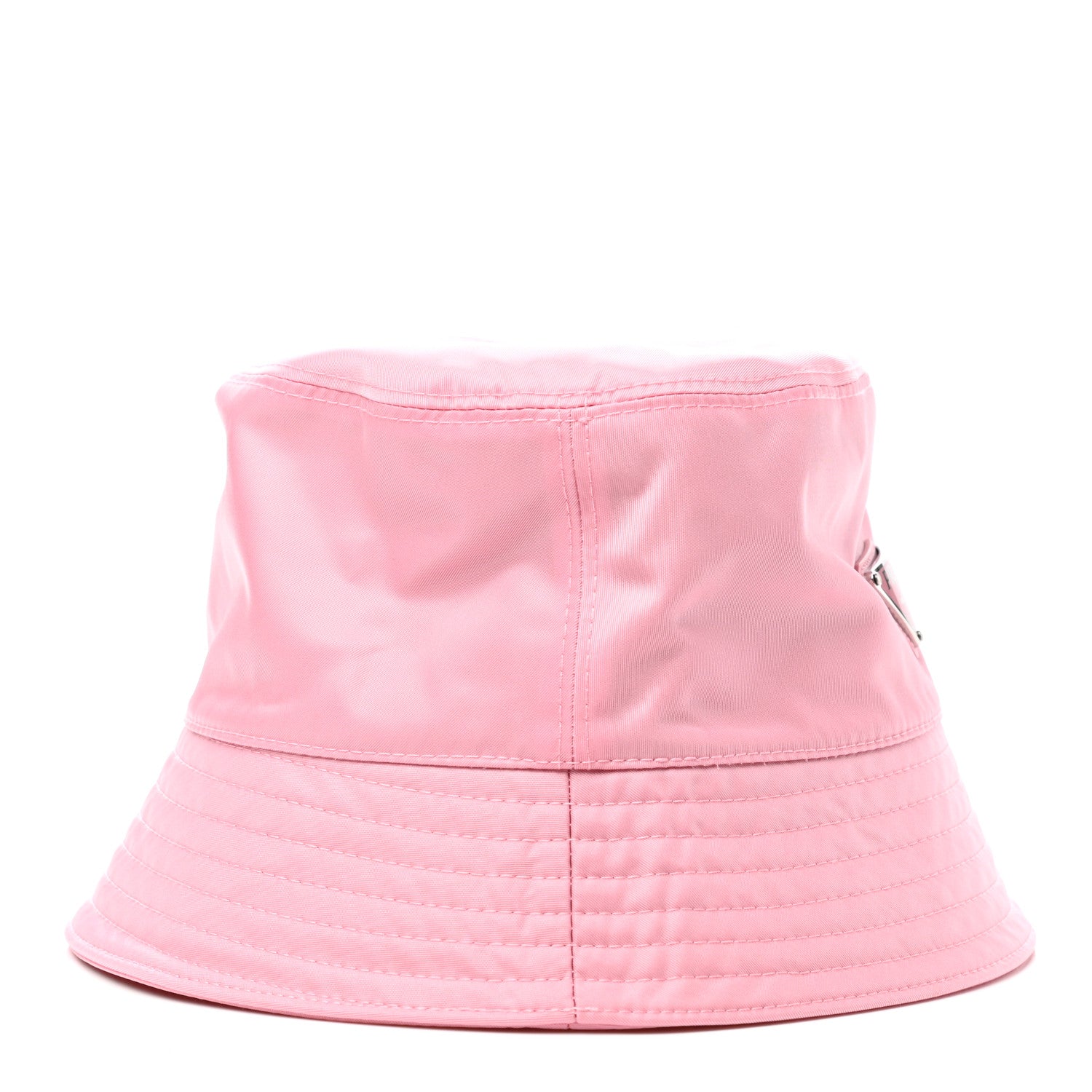 Prada Re-Nylon Metal Triangle Logo Womens Bucket Hat S Rosa 6 of 8