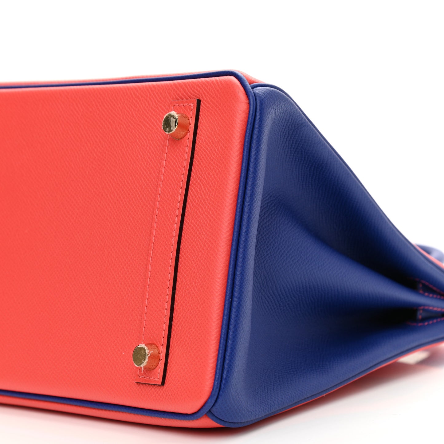 Epsom Bi-Color Horseshoe Birkin 30 Rose Jaipur Bleu Electrique