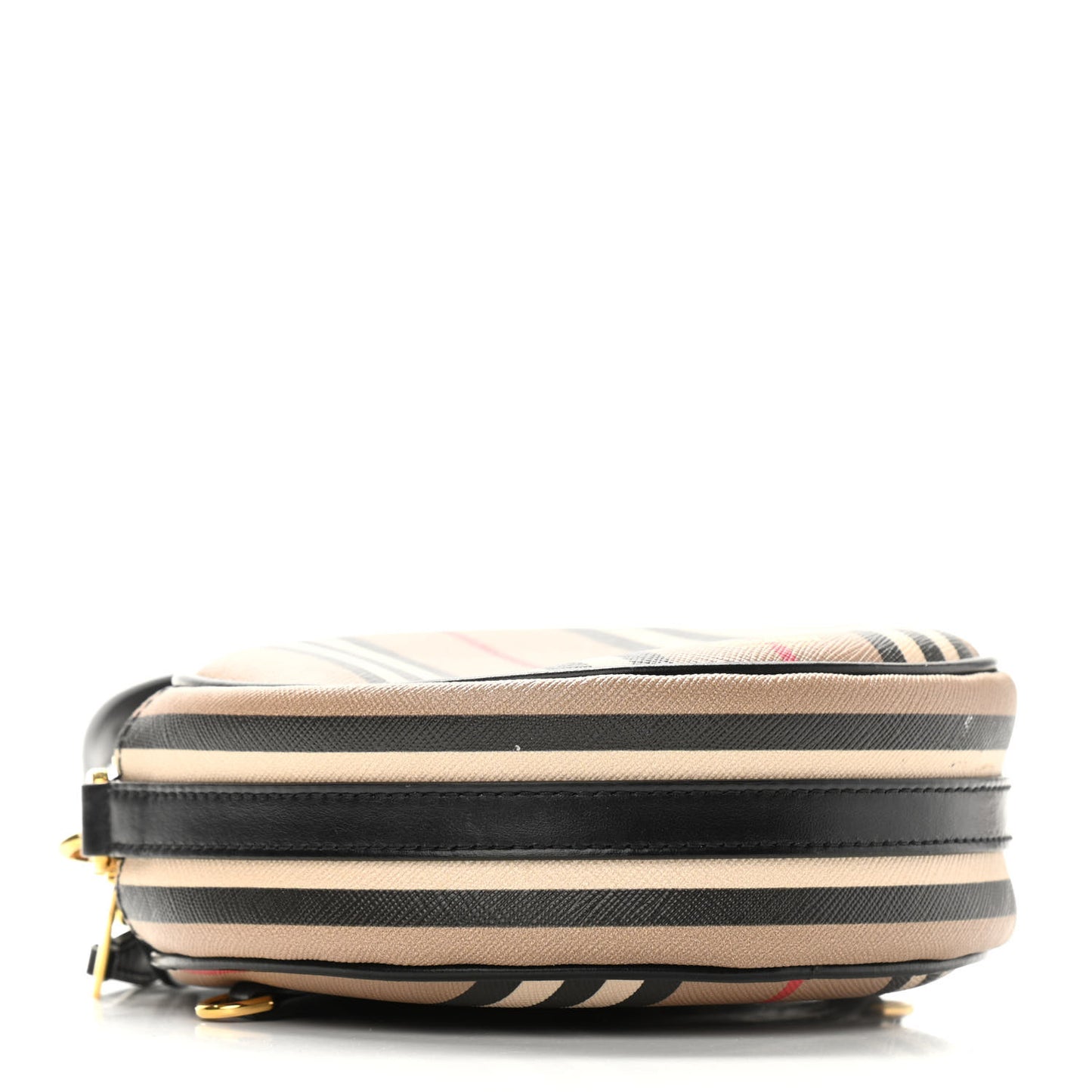 E-Canvas Calfskin Icon Stripe Louise Bag Archive Beige
